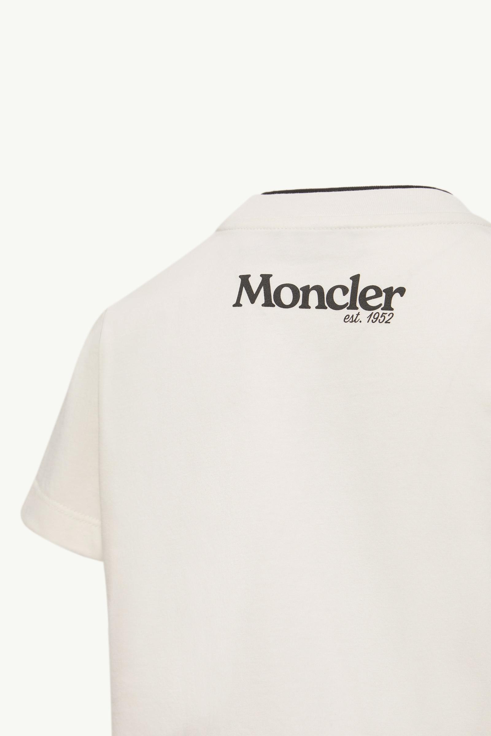 White Logo Cotton T-Shirt - Polos & T-shirts for Children | Moncler US