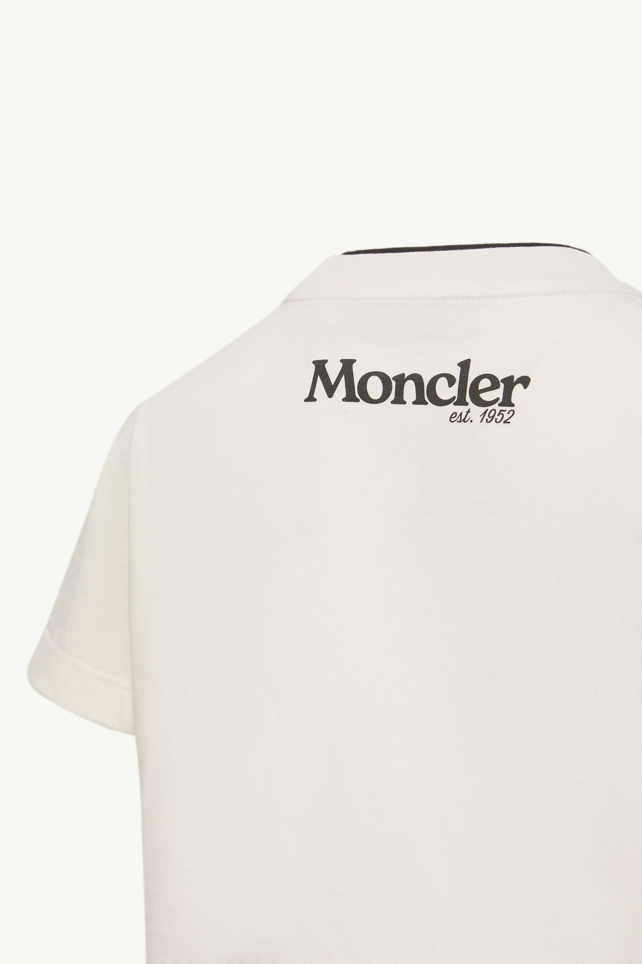 Logo Cotton T-Shirt Boy White Moncler 4