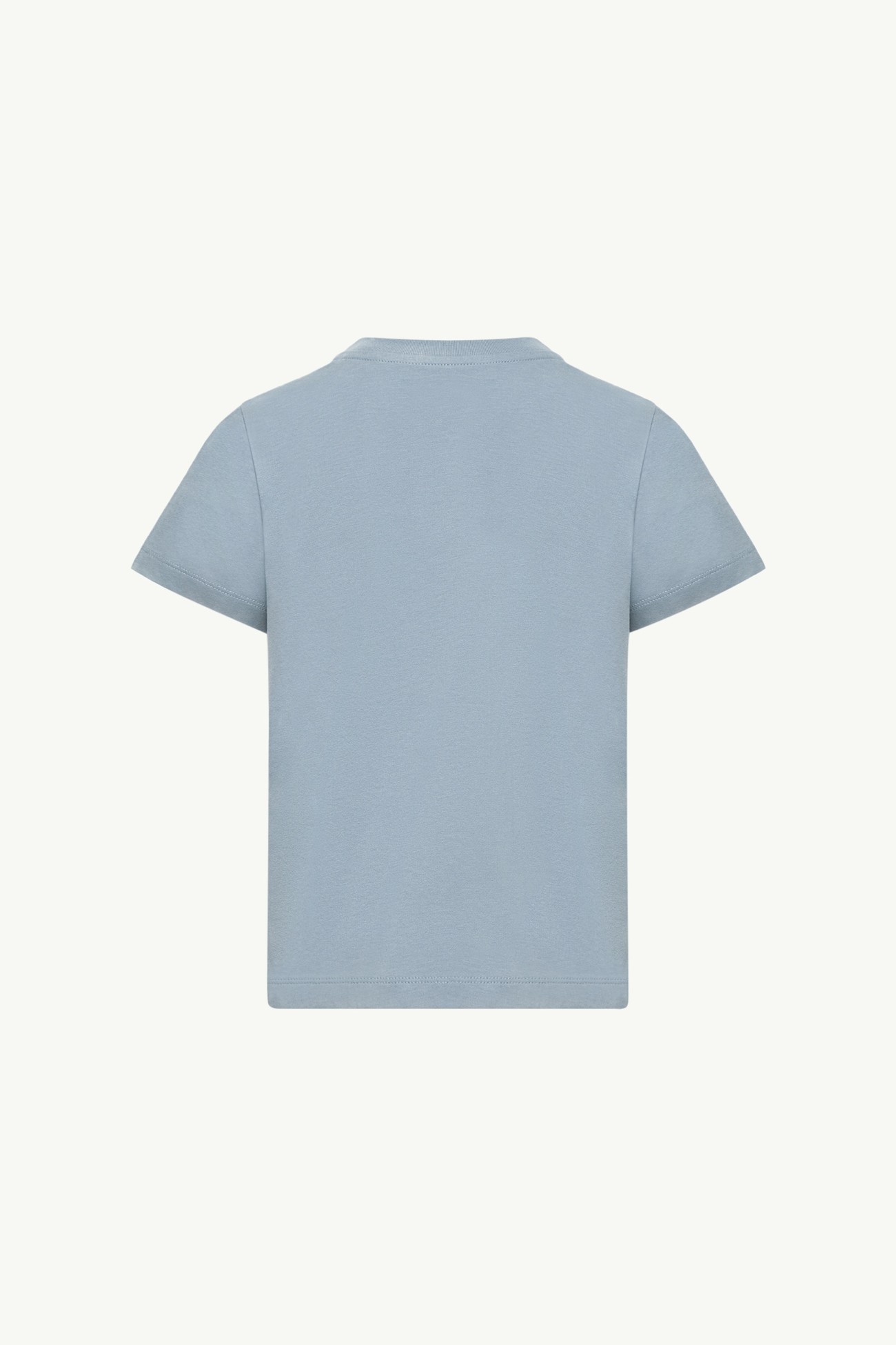 T-shirt logata in cotone Bambino Azzurro & Grigio & Blu Navy Moncler 3