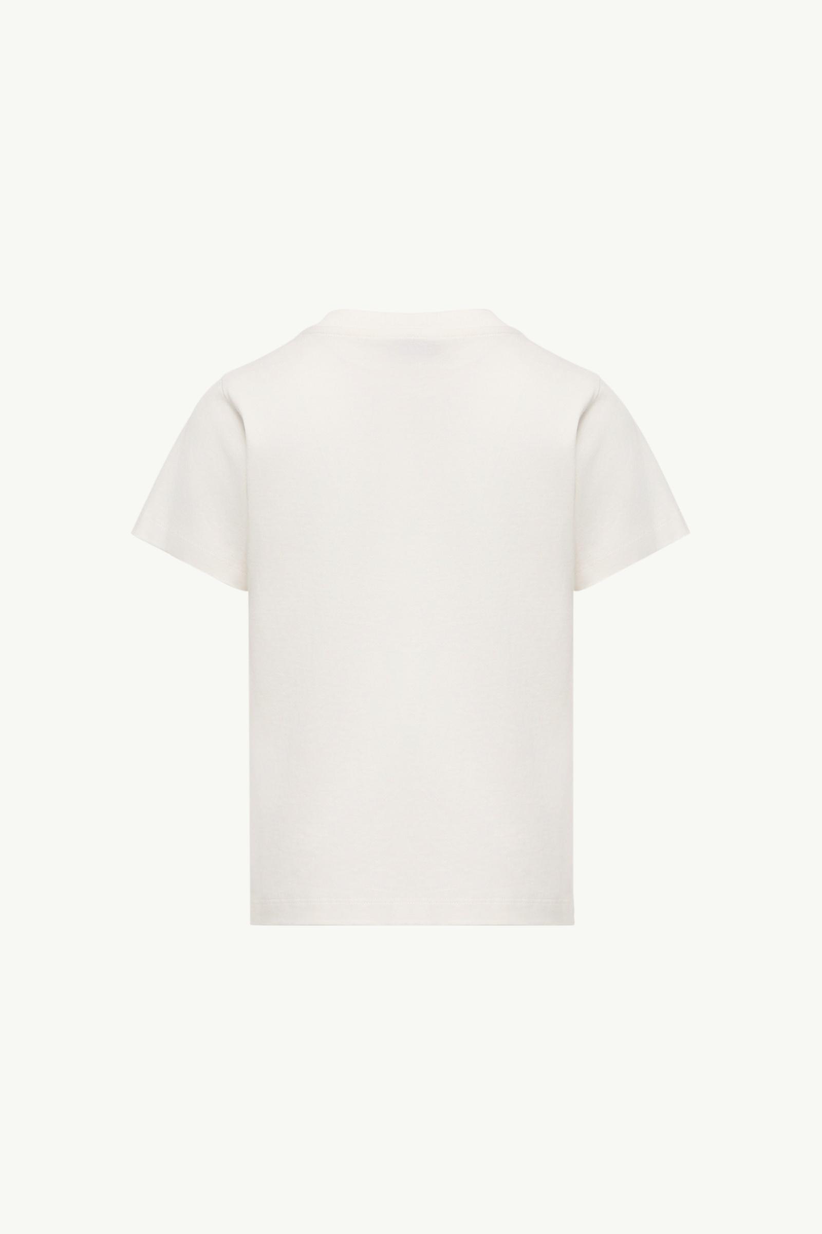 White Logo Cotton T-Shirt - Polos & T-shirts for Children | Moncler US