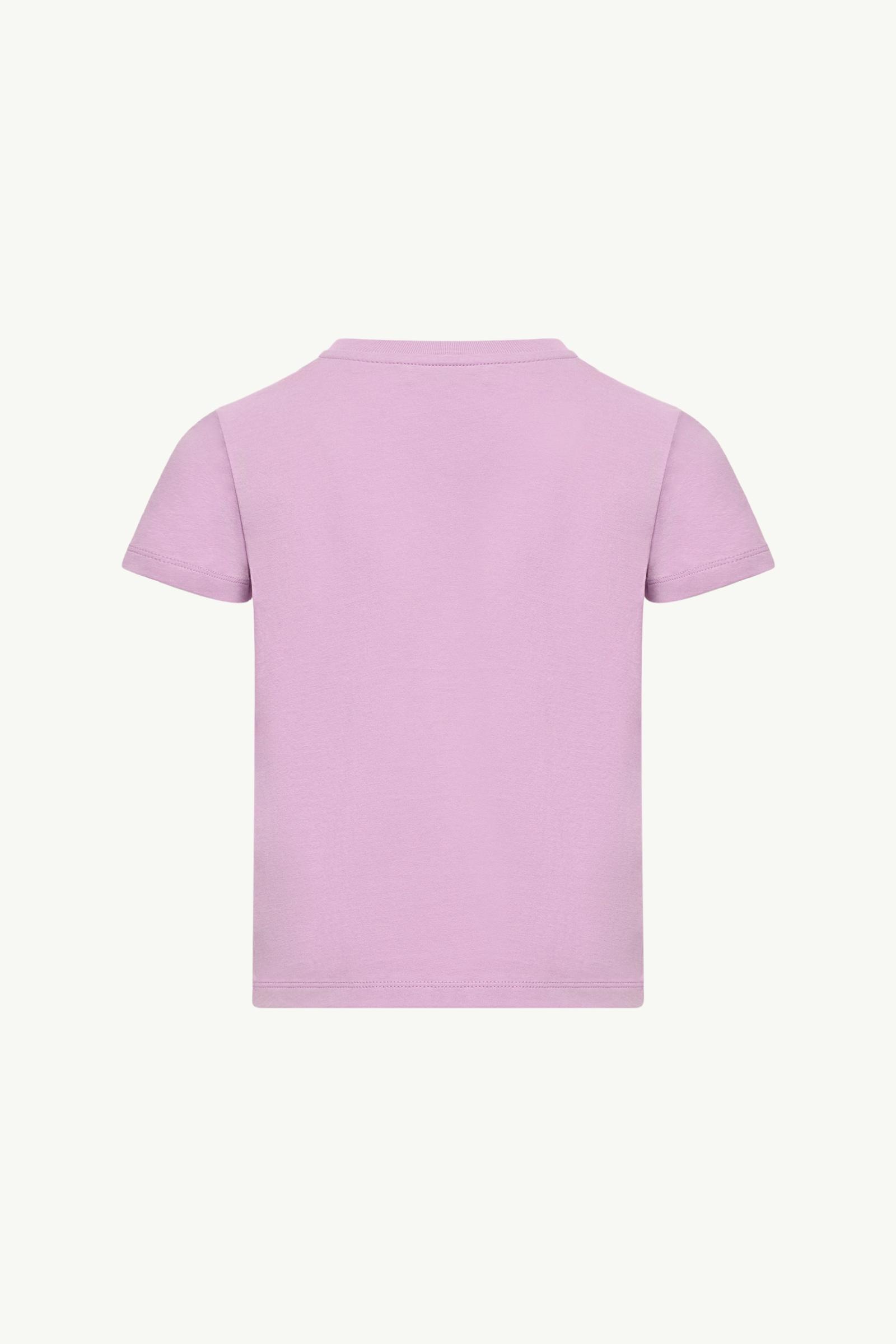 Mauve & Bright Pink & White Logo Cotton T-Shirt - Polos & T-shirts
