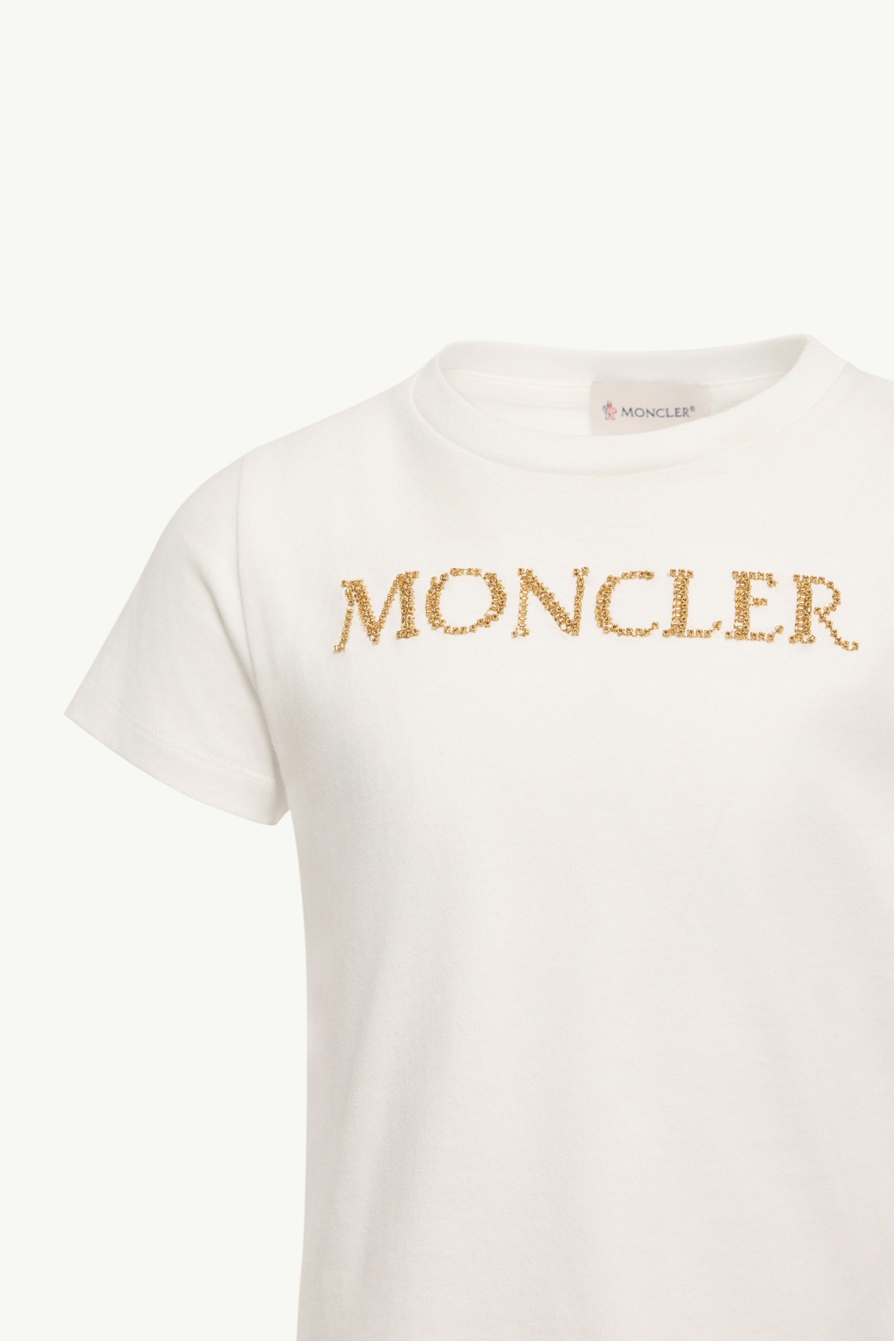 刺繡標誌棉質T恤 女童 白色 Moncler 1
