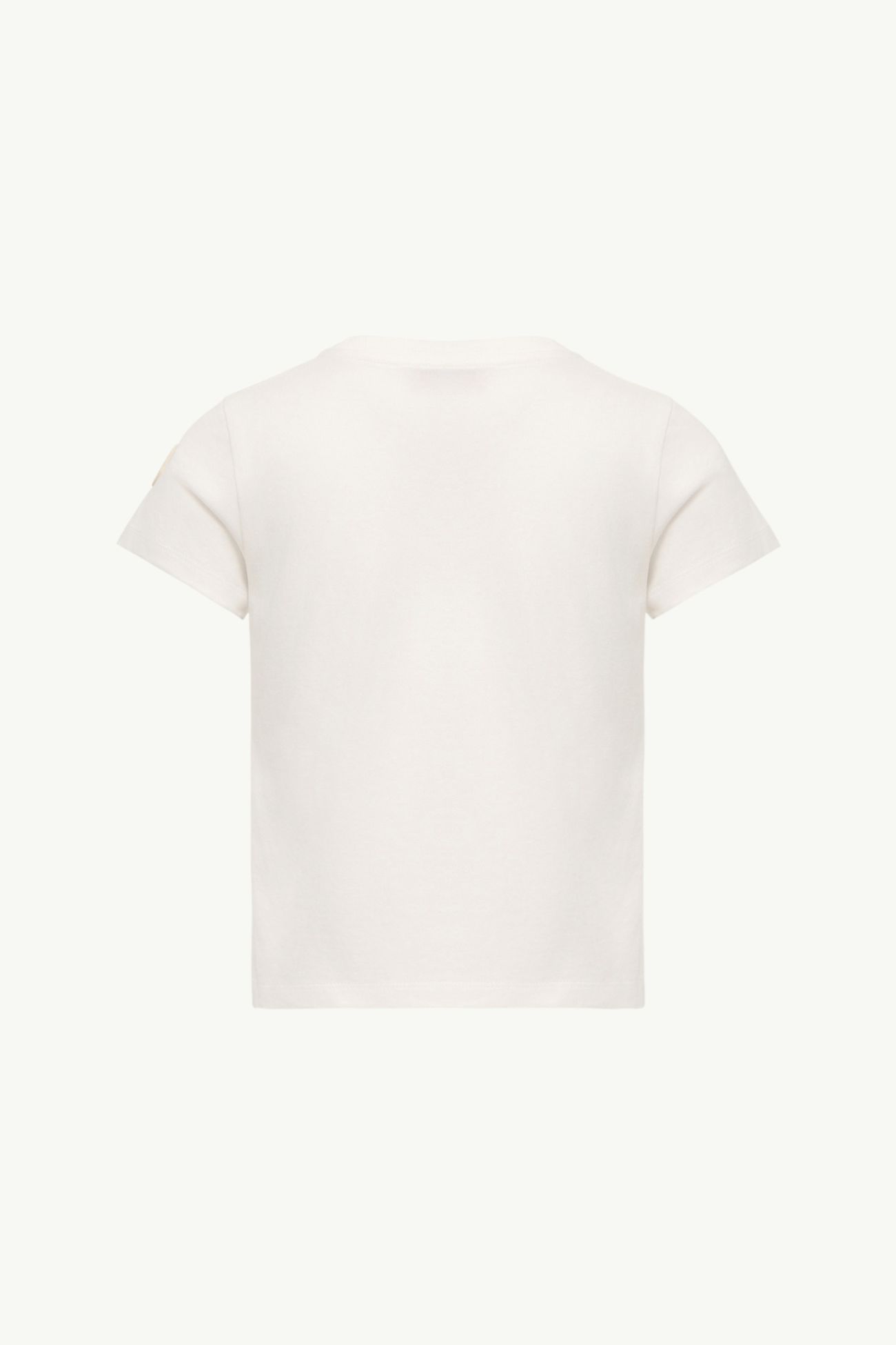 Embroidered Logo Cotton T-Shirt Girl White Moncler 2