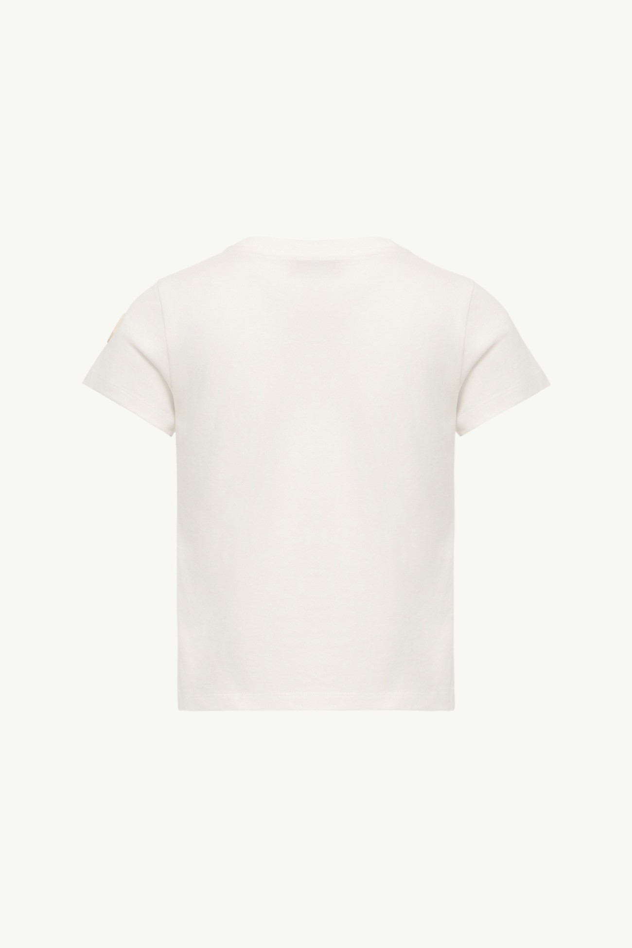 T-shirt en coton à logo brodé Fille Blanc Moncler 2