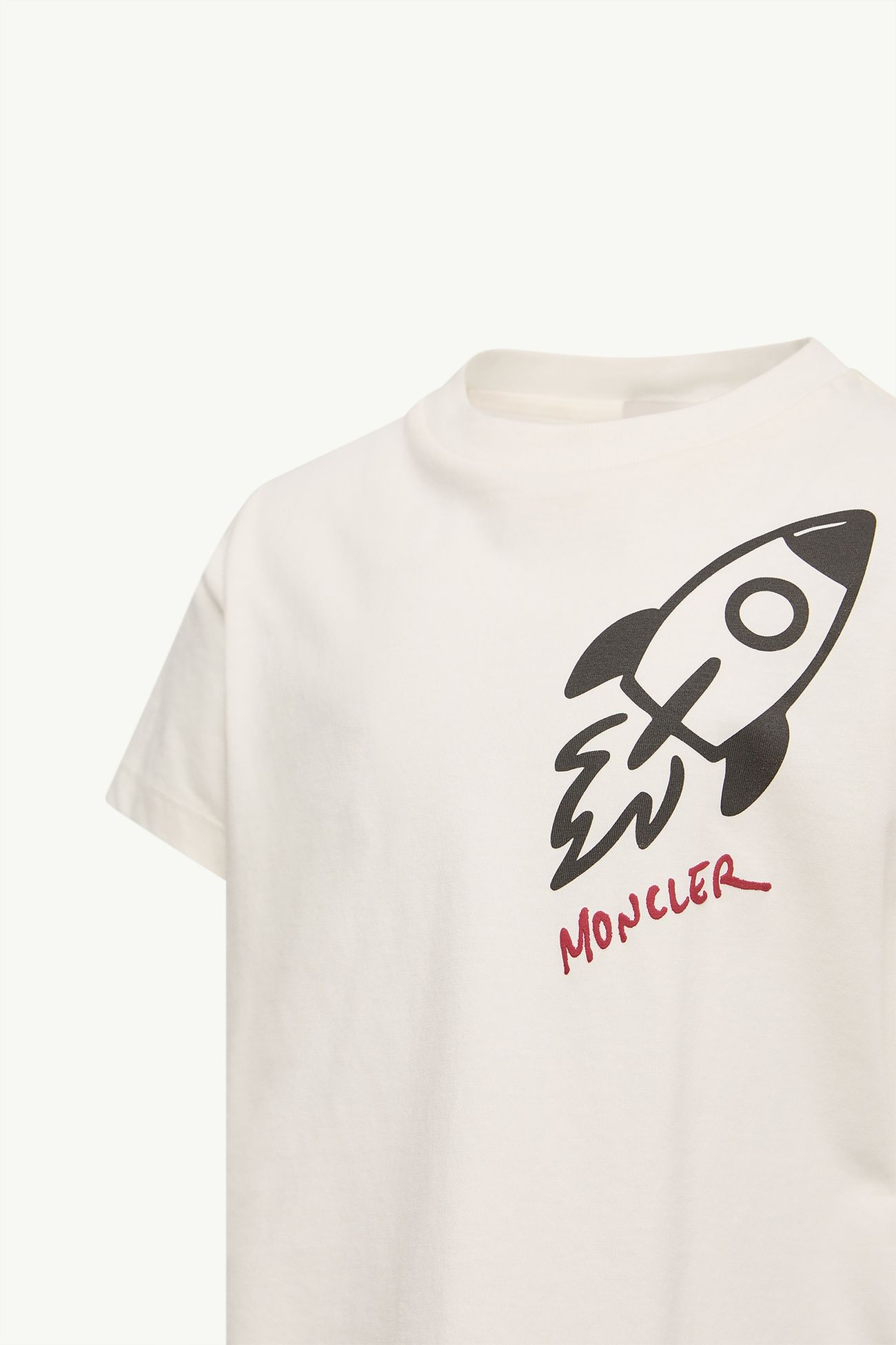 Camiseta estampada de punto de algodón Niño Blanco Moncler 1