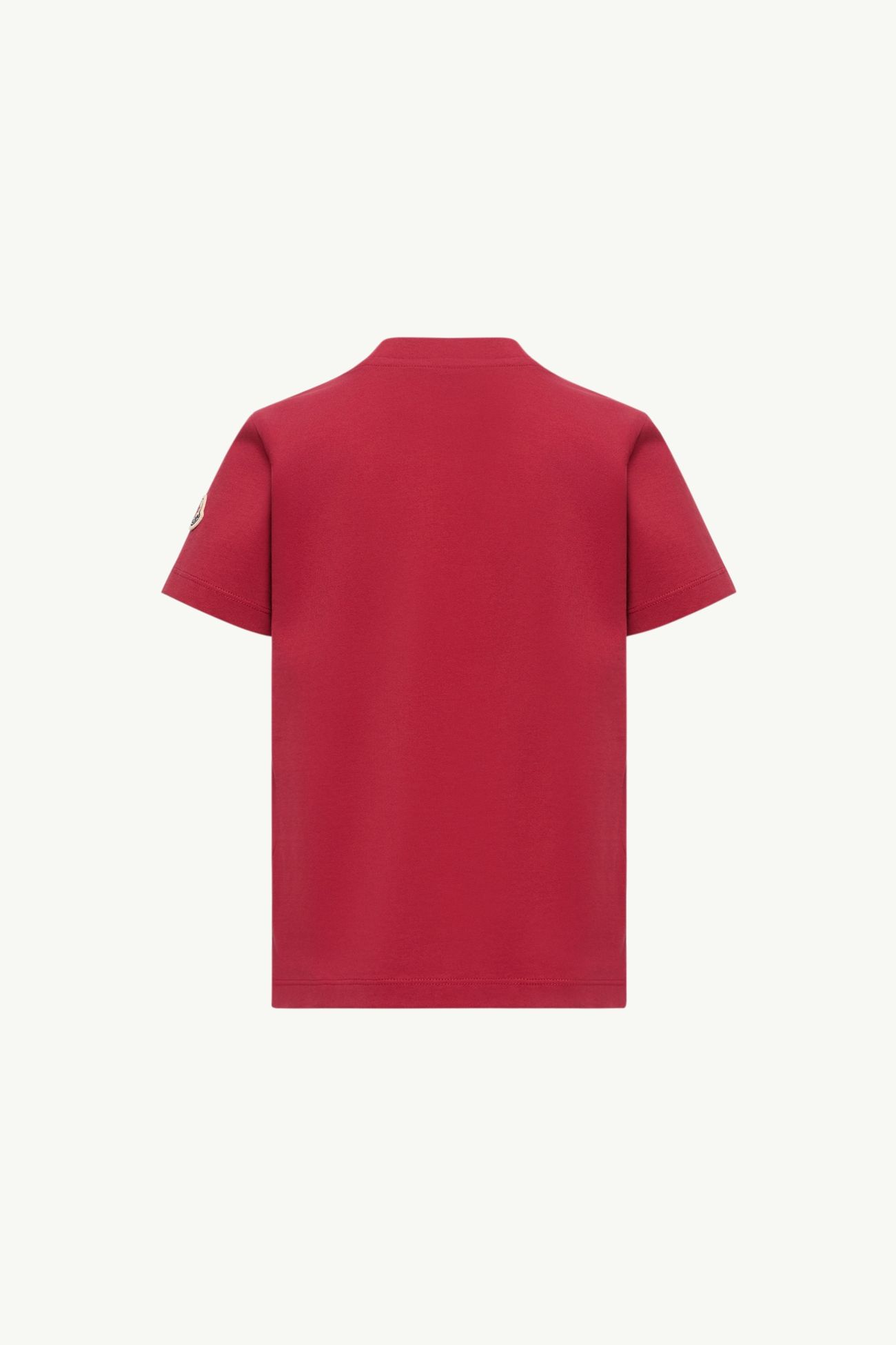 Printed Cotton Jersey T-Shirt Boy Red Moncler 2