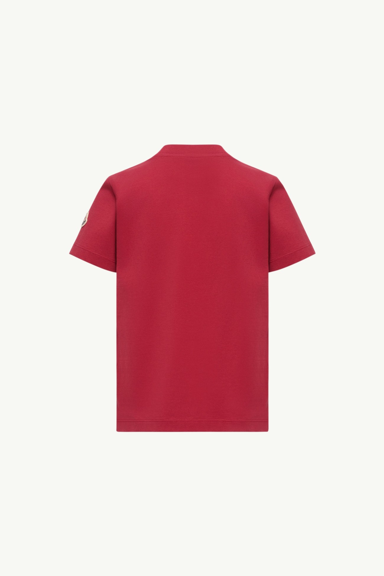 Printed Cotton Jersey T-Shirt Boy Red Moncler 2