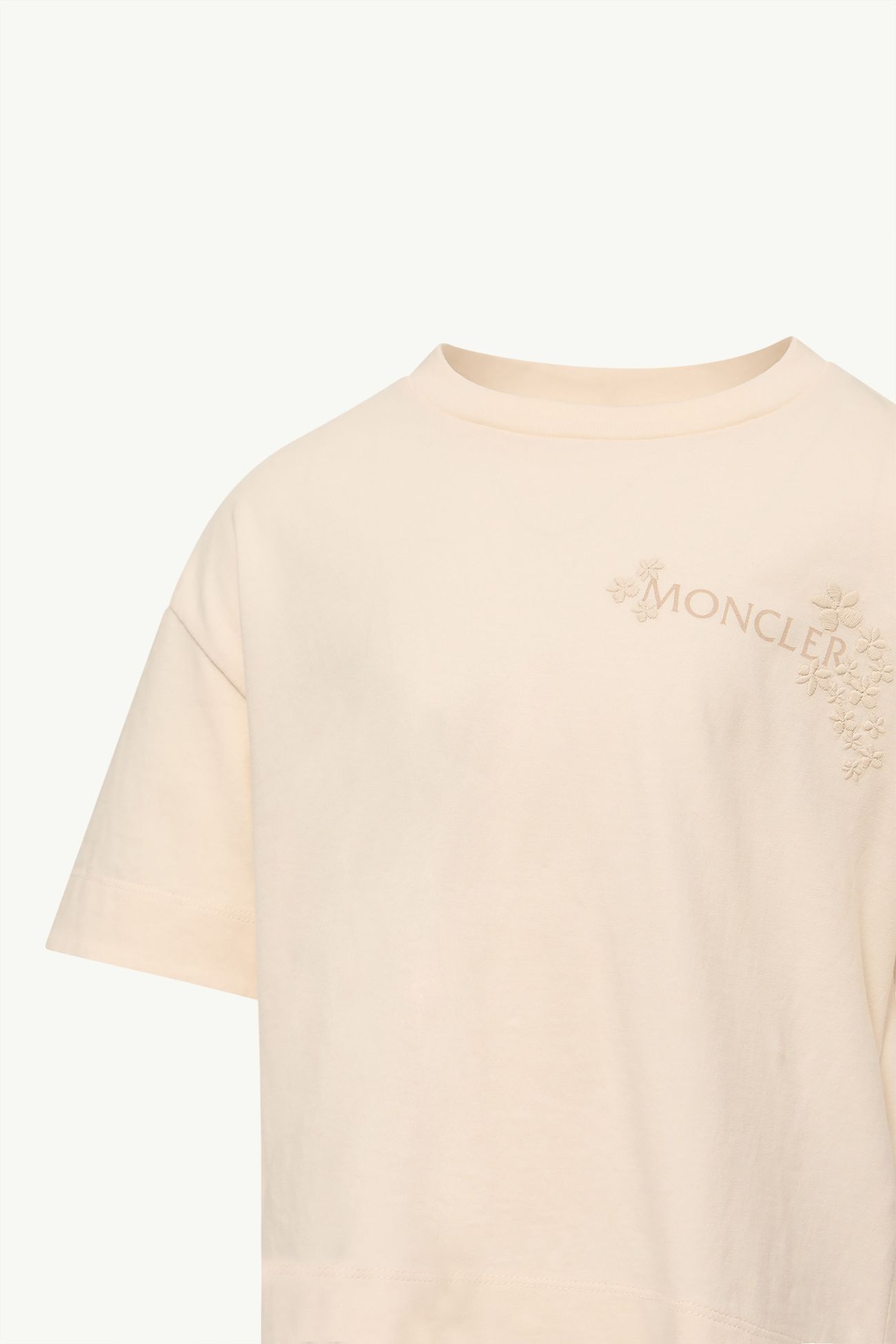棉質針織T恤 女童 象牙白色 Moncler 2