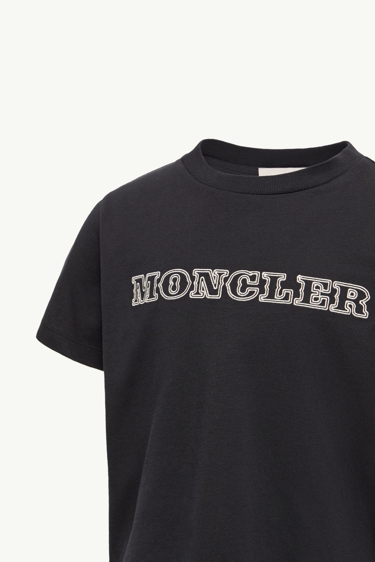T-shirt en coton à logo Garçon Bleu foncé Moncler 1