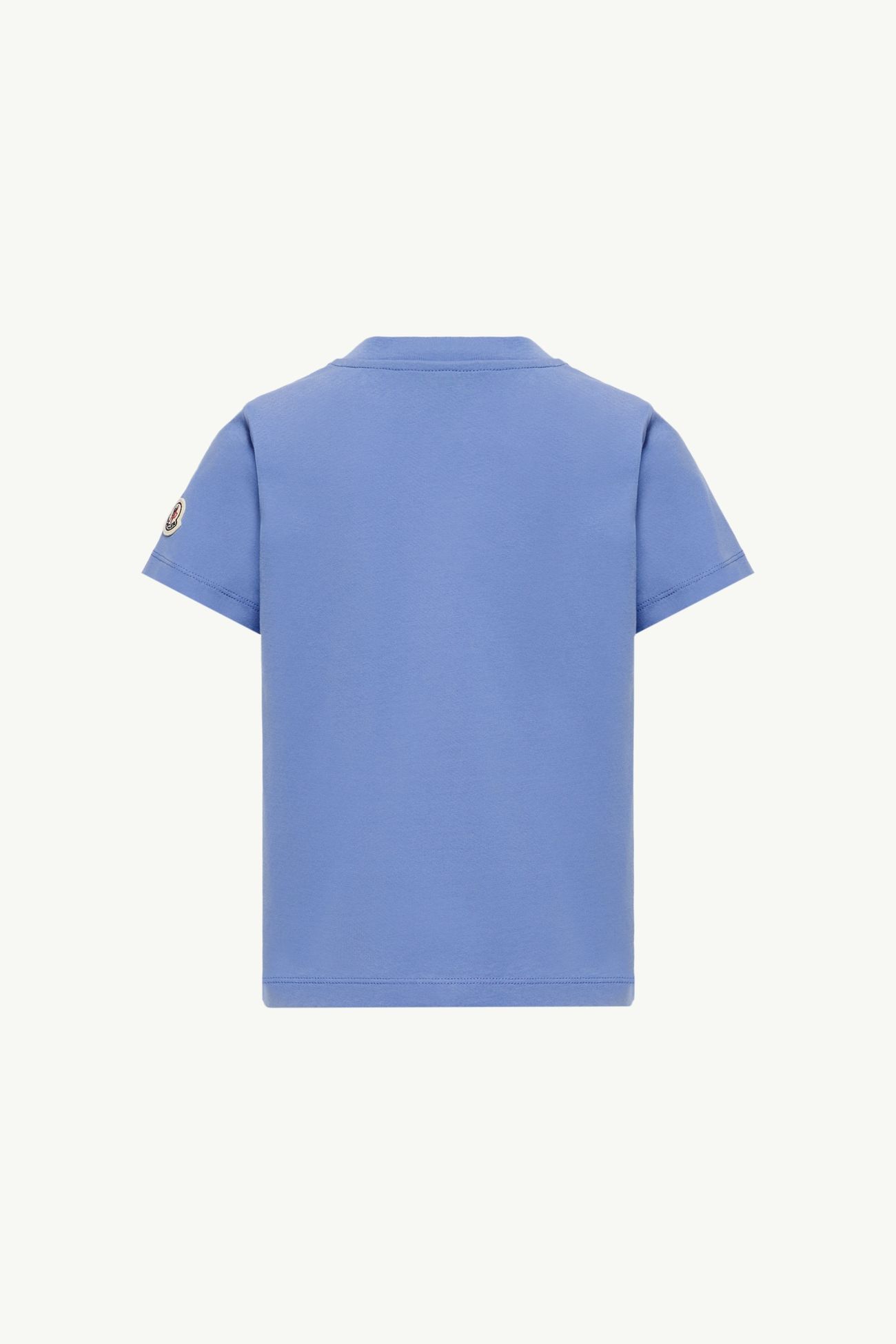 Mascot Print Cotton T-Shirt Boy Light Blue Moncler 2