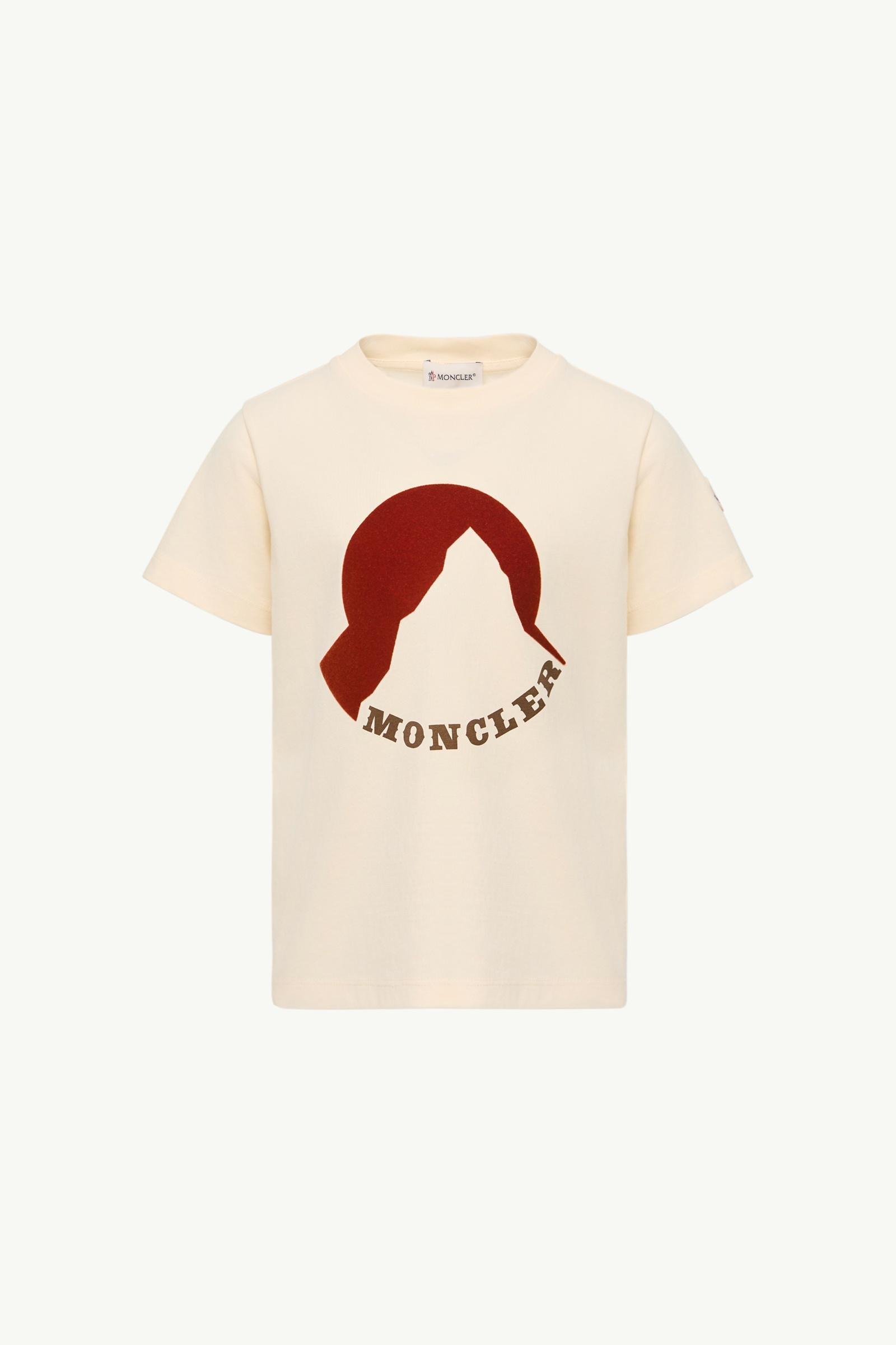 Logo Cotton Jersey T-Shirt Boy White Ivory Moncler, 1 of 0
