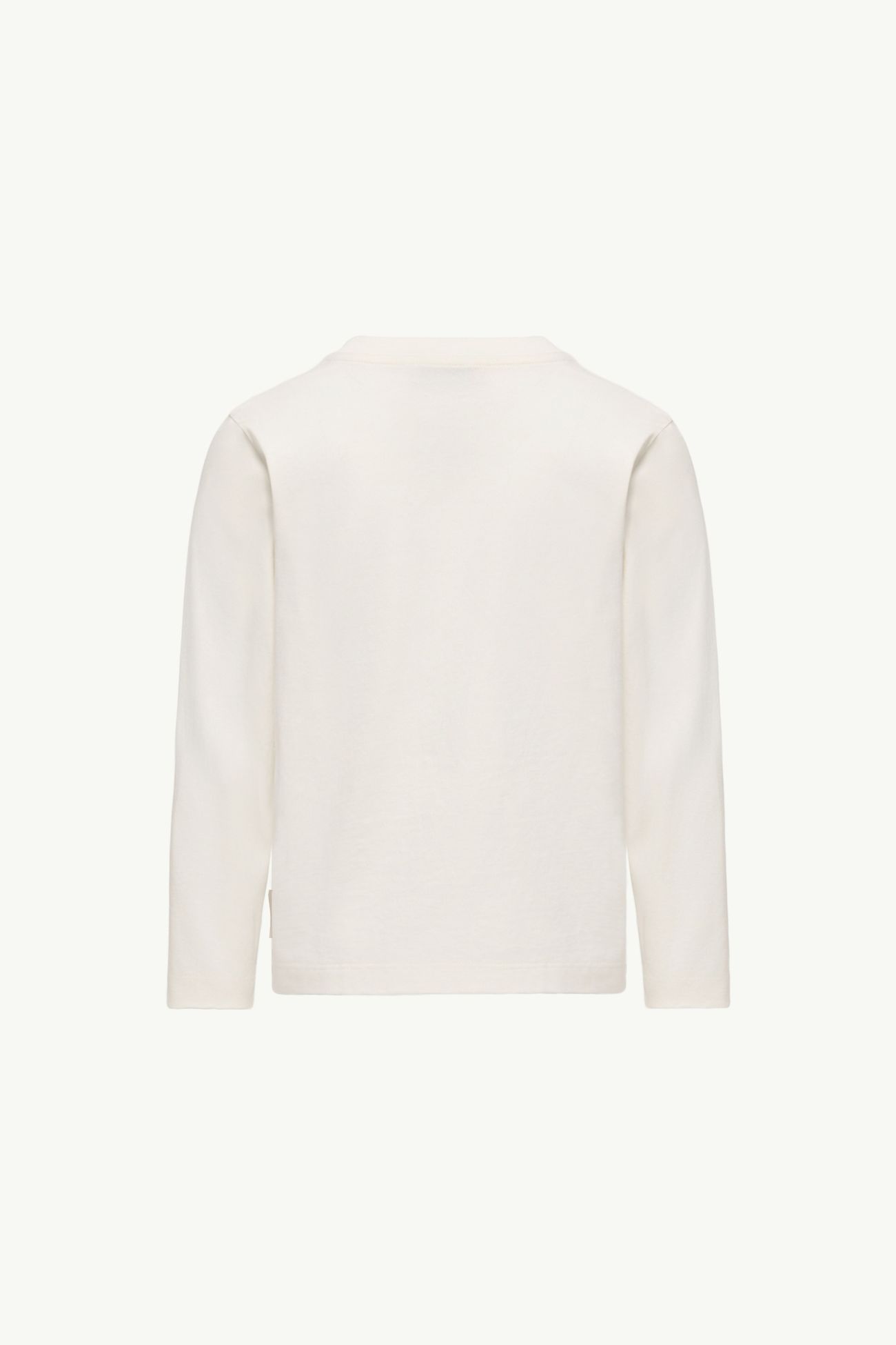 Camiseta de algodón de manga larga con logotipo bicolor Niño Blanco Moncler 2