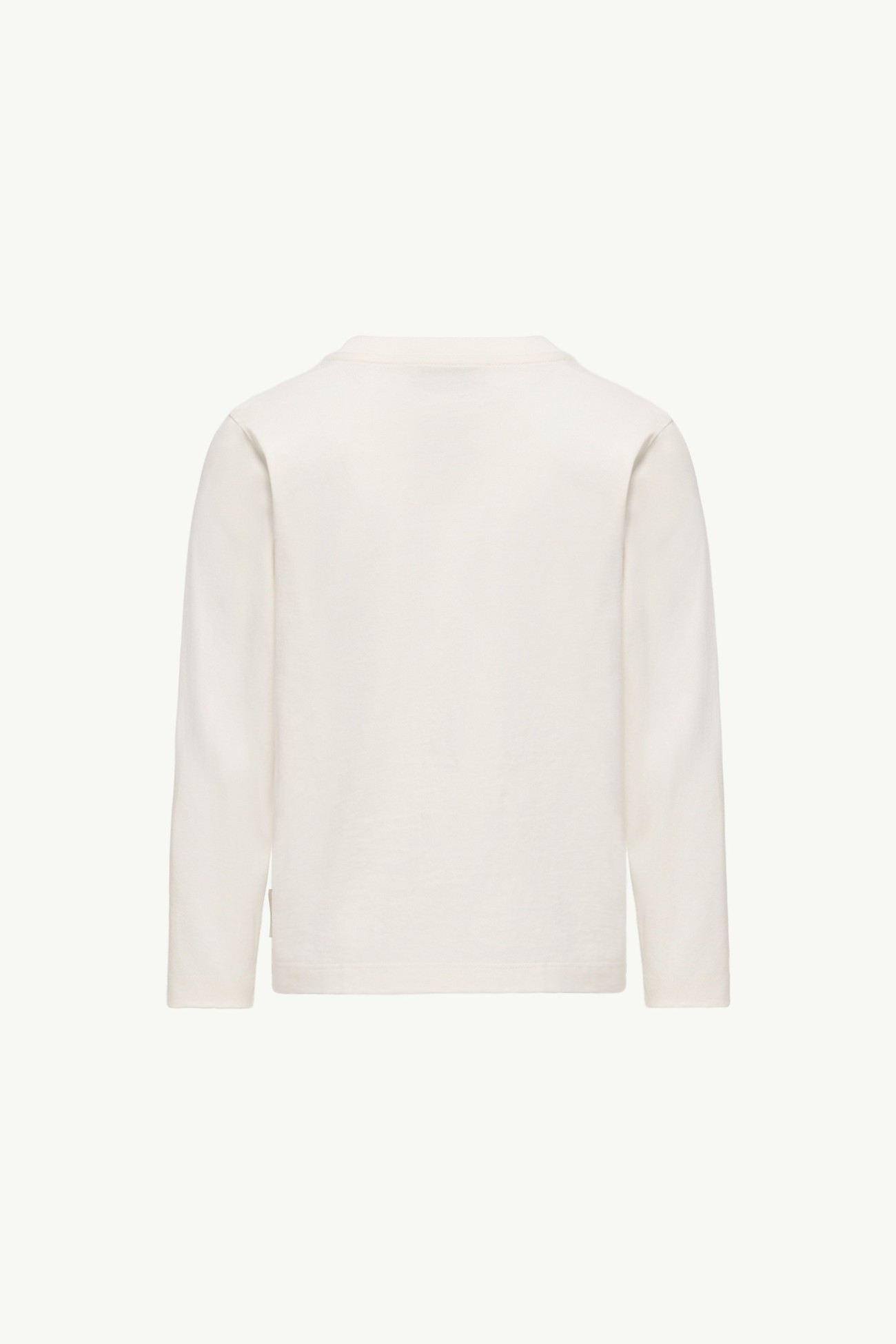T-shirt à manches longues en coton à logo double Garçon Blanc Moncler 2