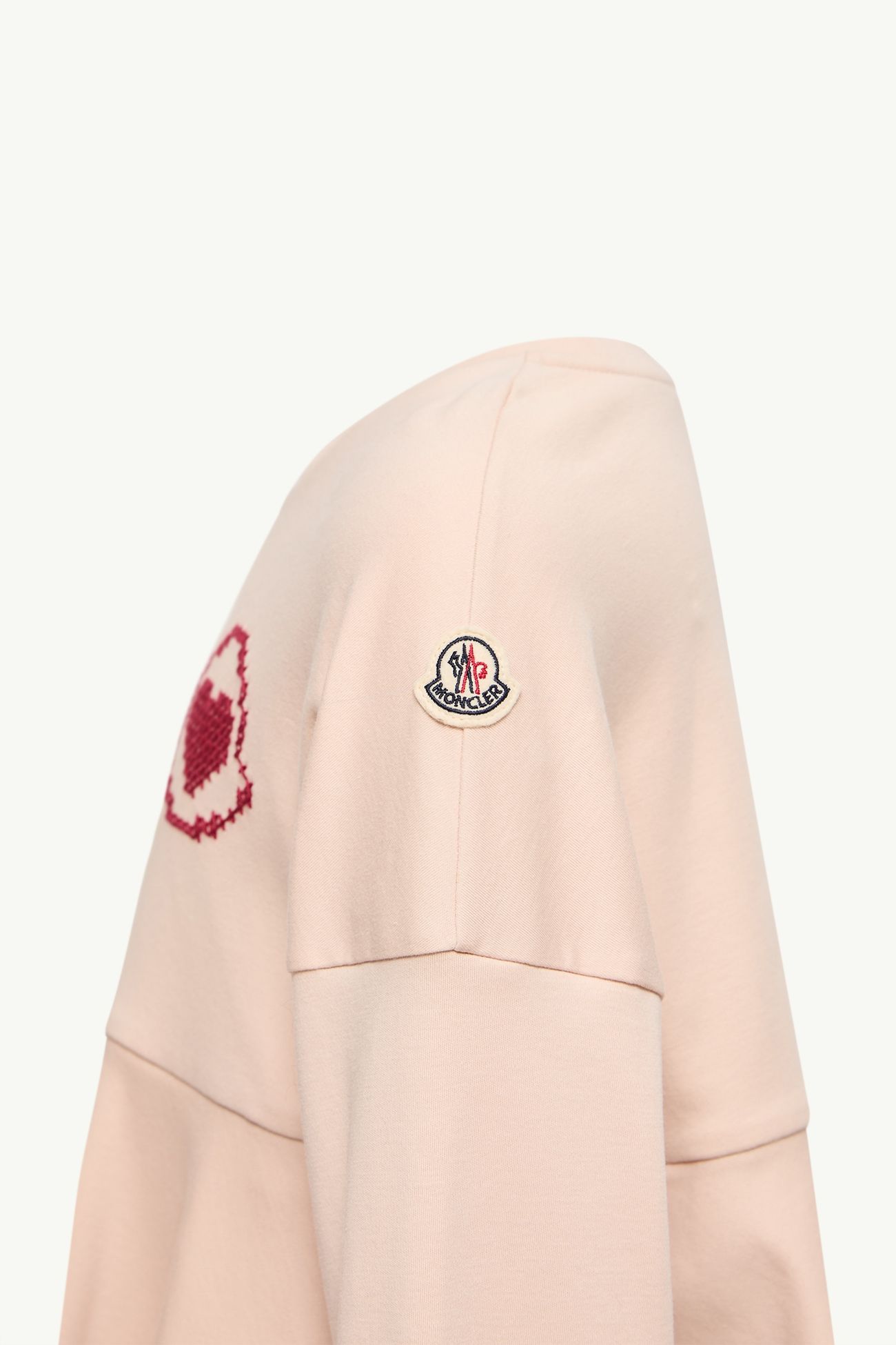 T-Shirt a maniche lunghe con logo Bambina Rosa Chiaro Moncler 1