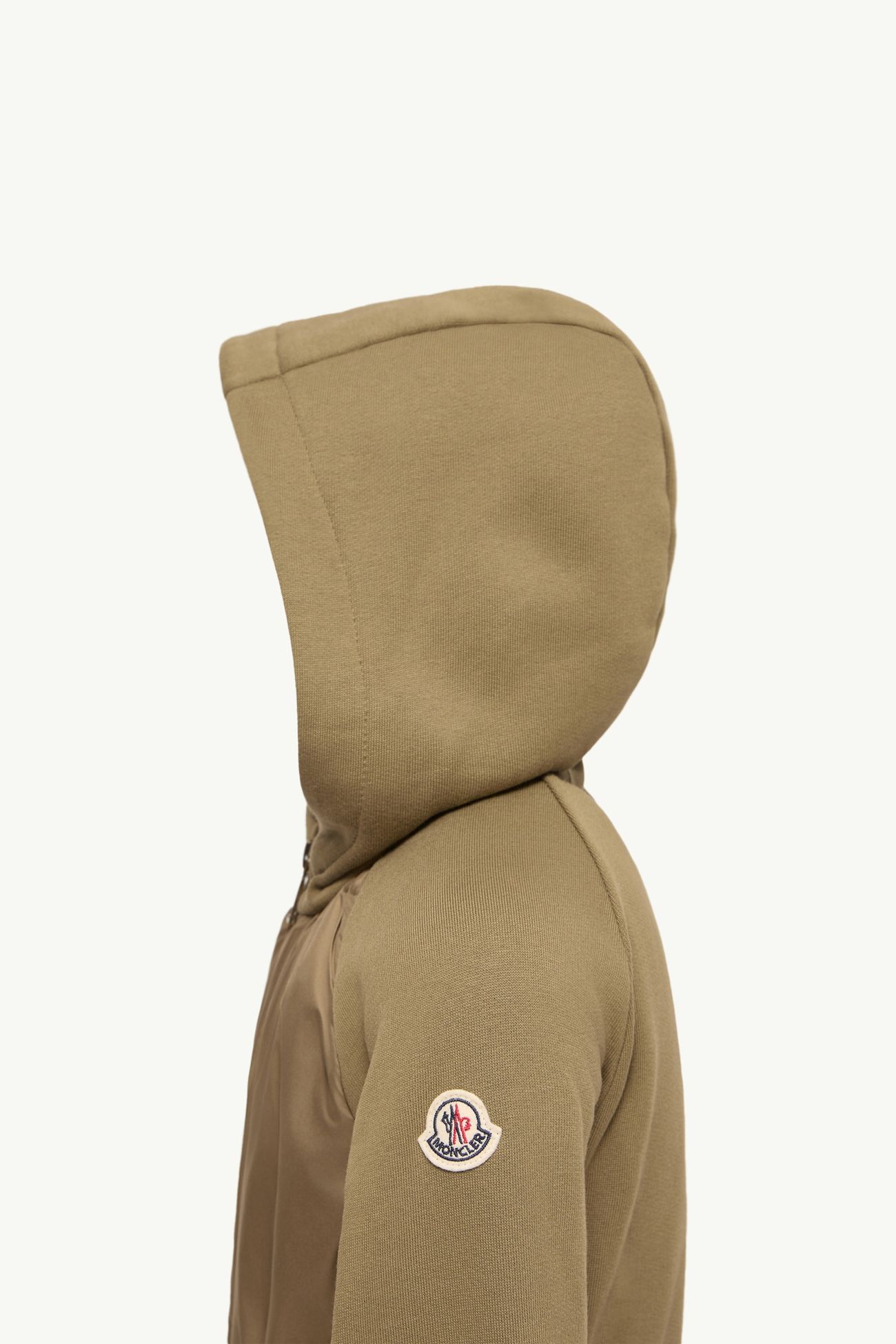Hooded Zip-Up Sweatshirt Girl Olive Green Moncler 1