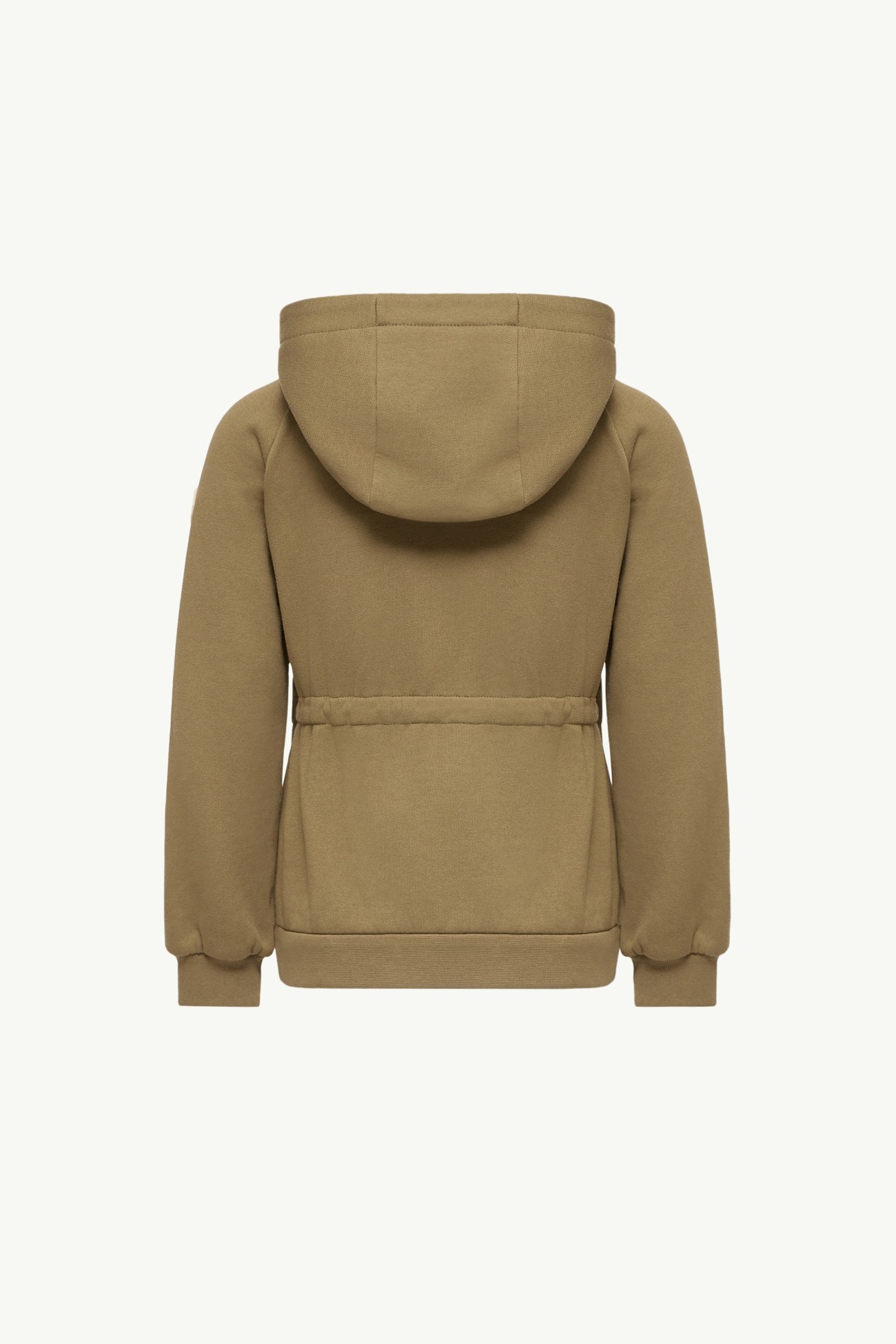 Hooded Zip-Up Sweatshirt Girl Olive Green Moncler 2