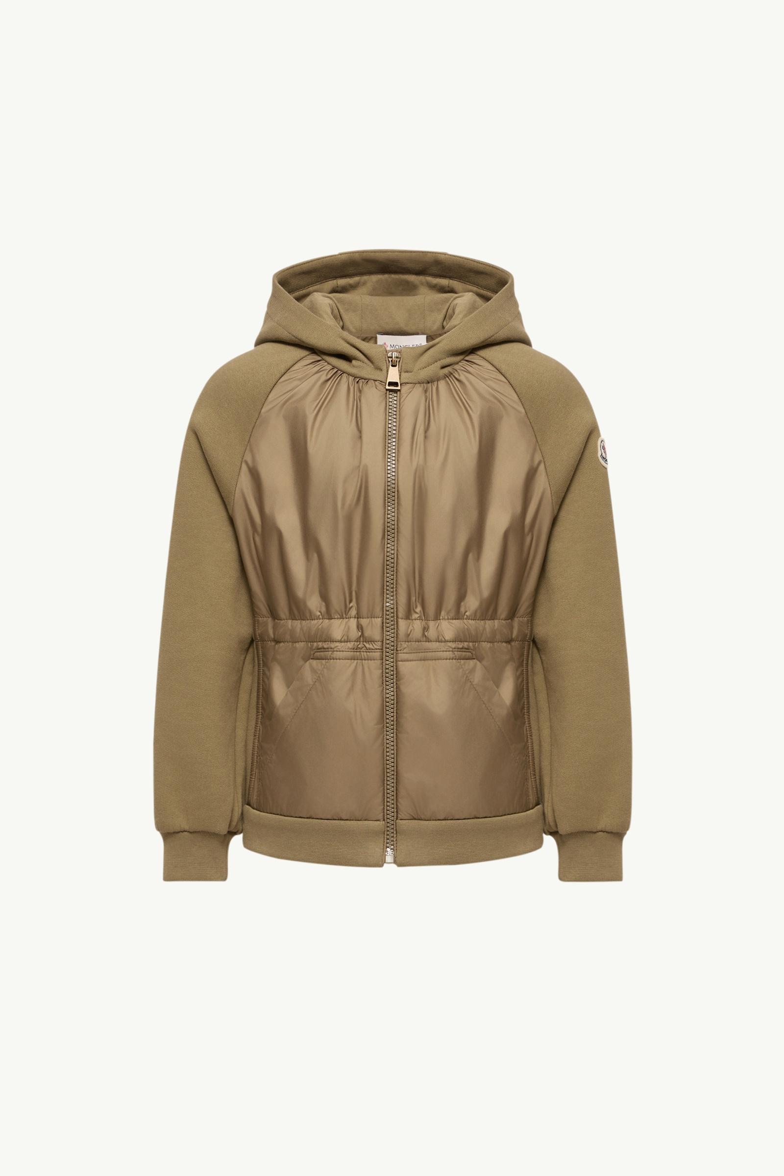 連帽拉鏈衛衣 女童 橄欖綠色 Moncler, 1 of 0