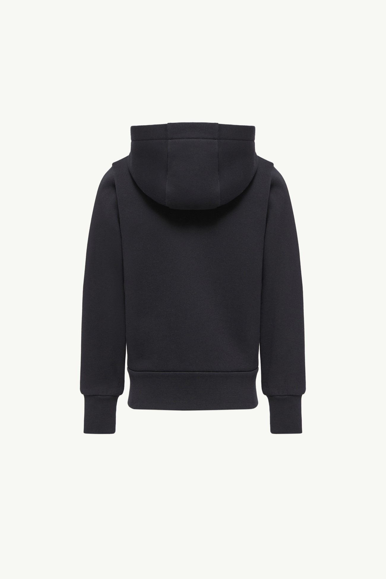 Cardigan zippé en coton à empiècement logo Garçon Bleu foncé Moncler 3