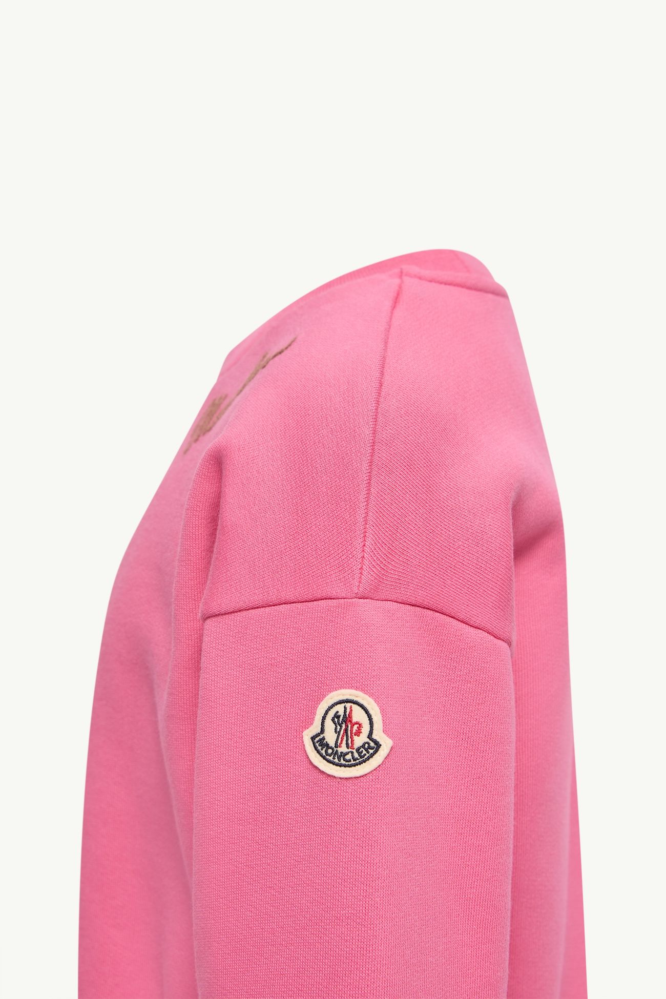 標誌棉質抓毛衛衣 女童 鮮粉紅色 Moncler 1