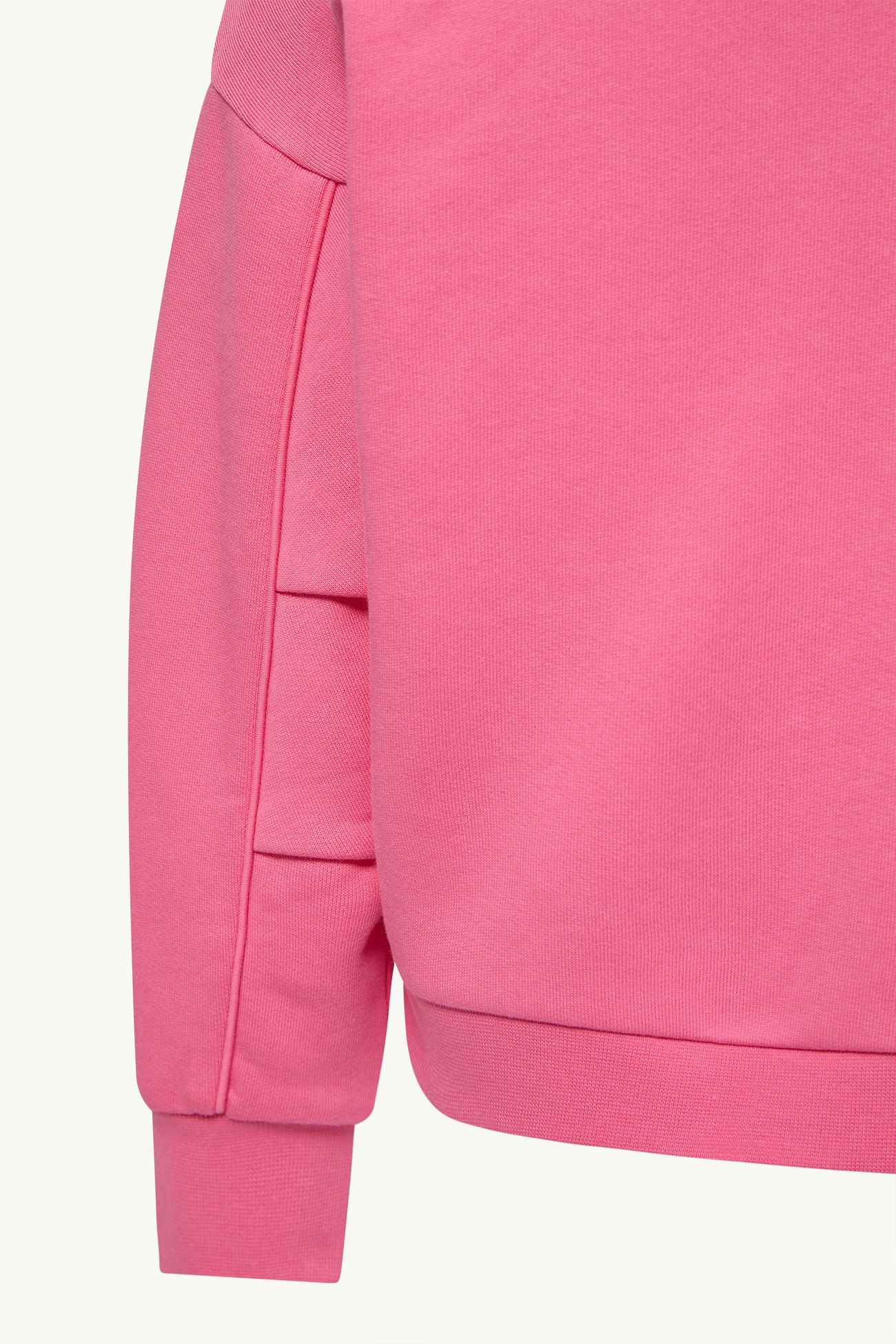 Sweatshirt aus Baumwollfleece mit Logo Mädchen Hellpink Moncler 4
