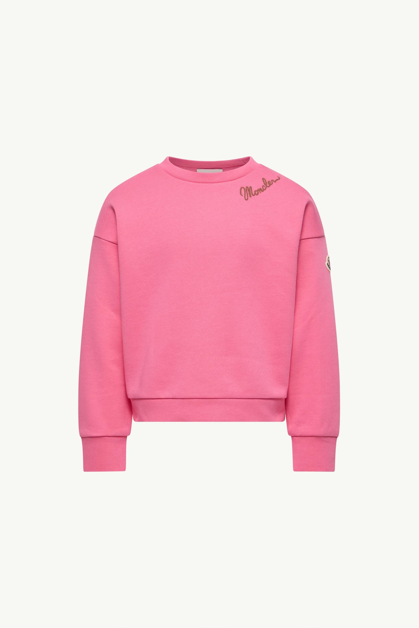 標誌棉質抓毛衛衣 女童 鮮粉紅色 Moncler, 1 of 0
