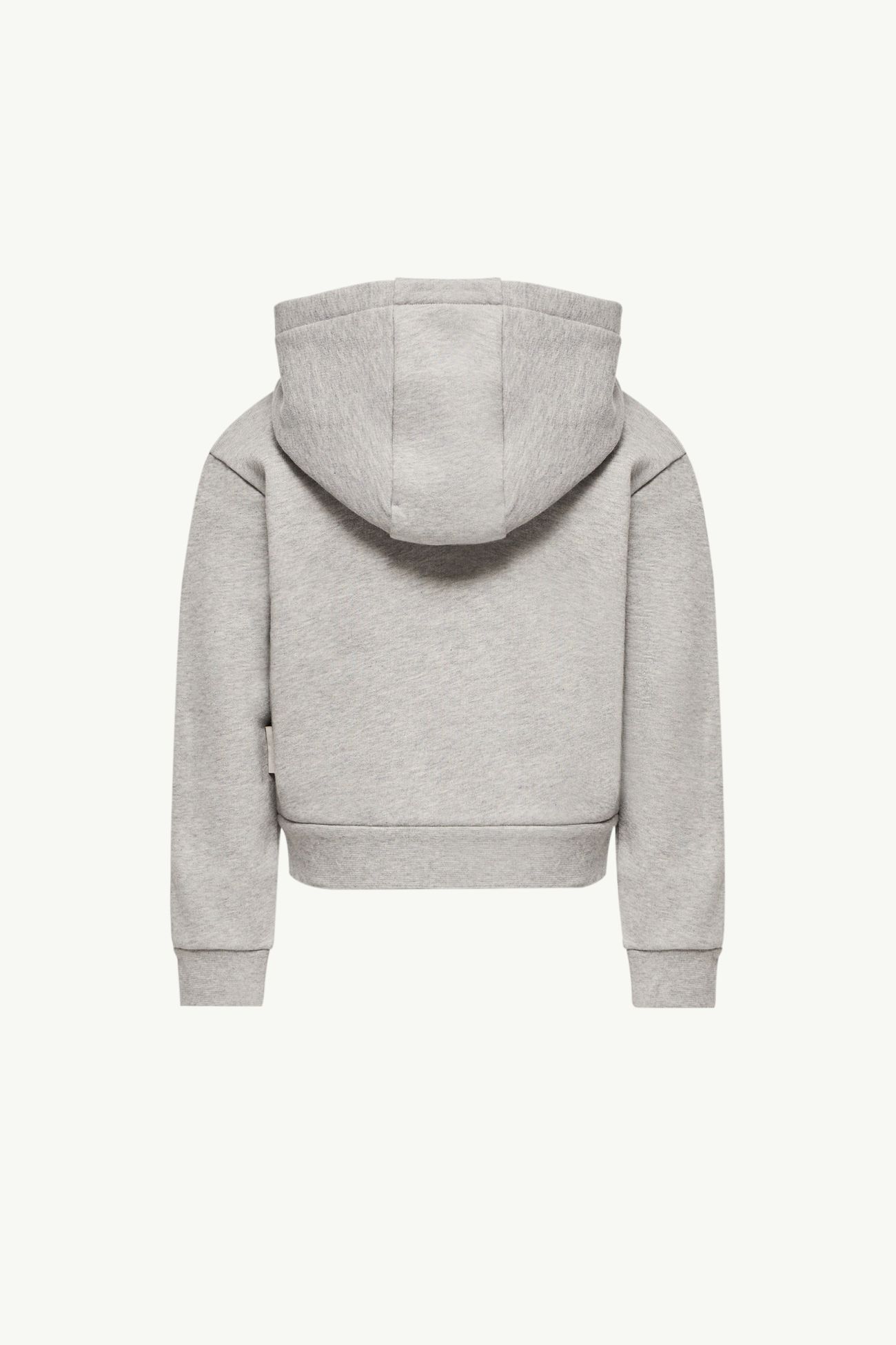 Cotton Zip-Up Hoodie Girl Gray Moncler 2
