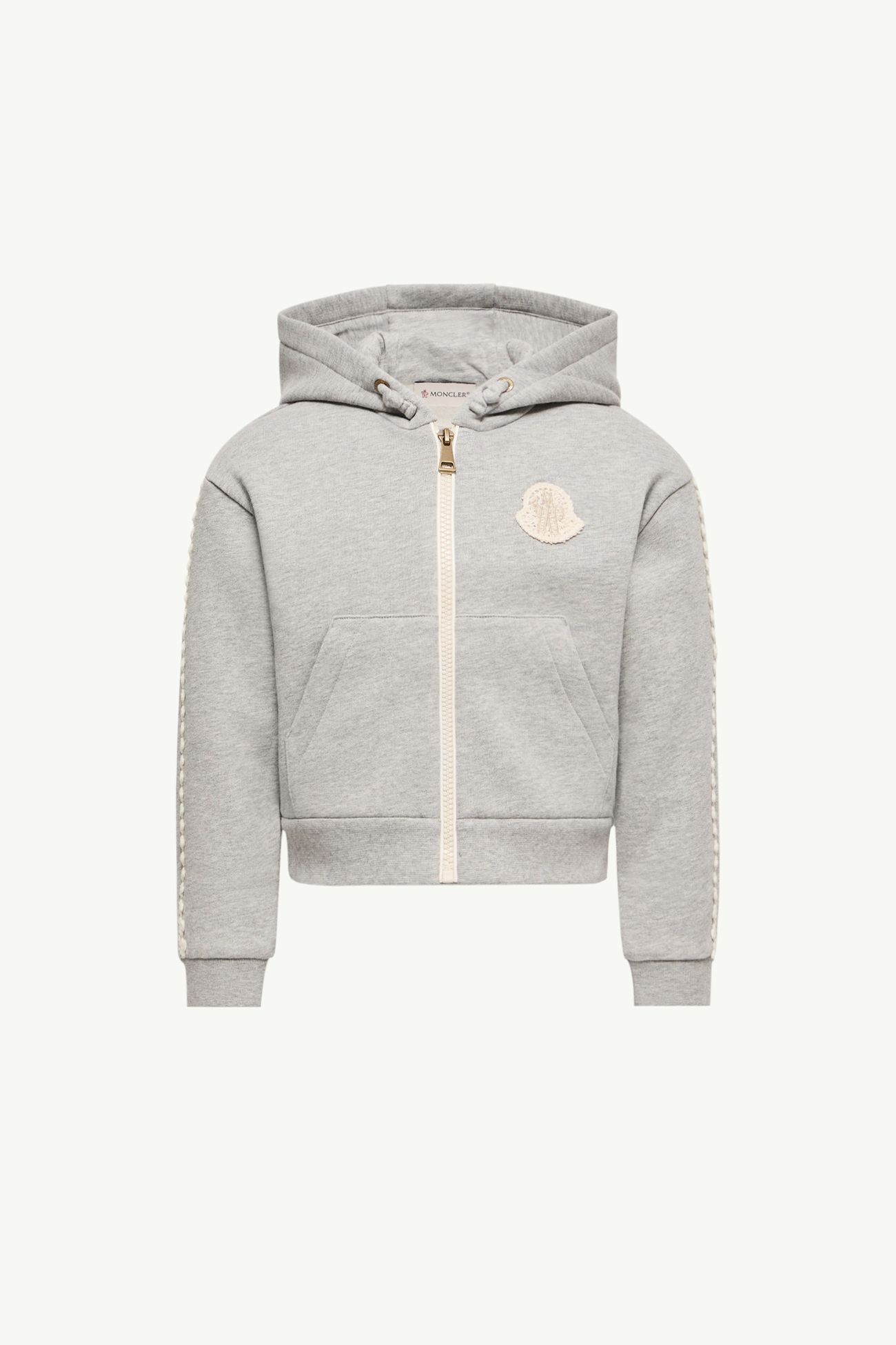 棉質拉鏈連帽衫 女童 灰色 Moncler 0