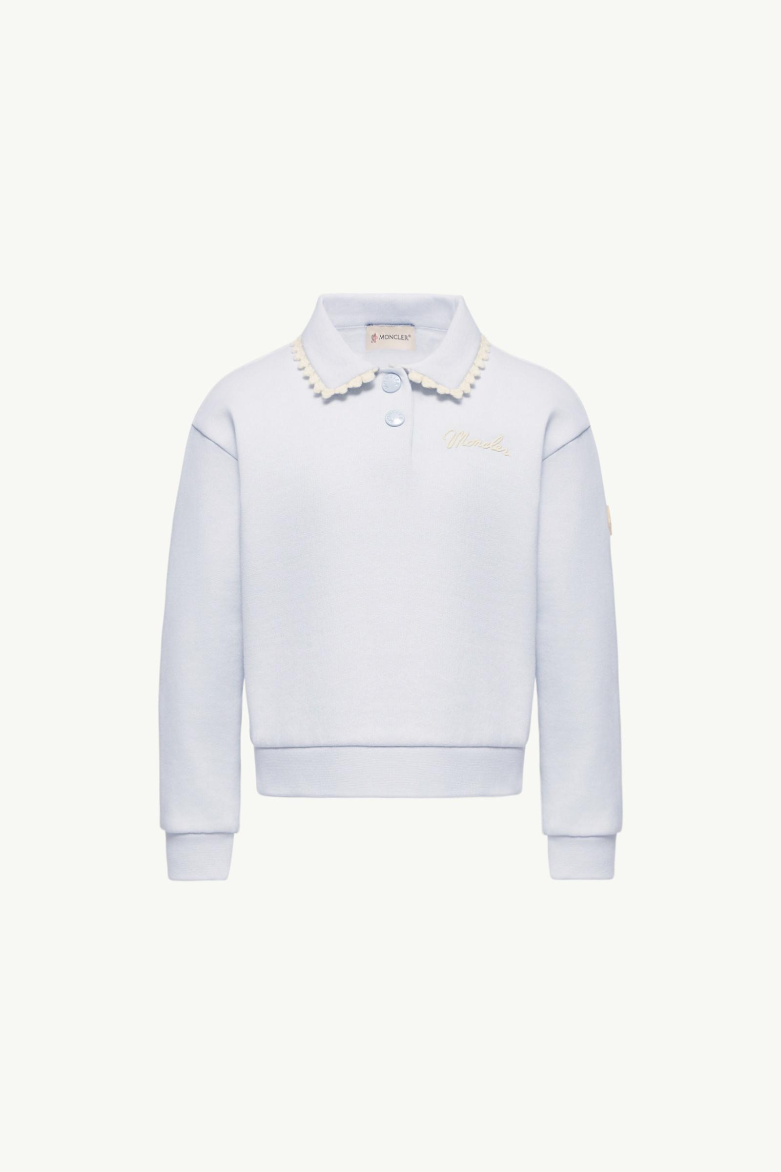 Cotton Fleece Sweatshirt Girl Ice Gray Moncler, 1 of 0