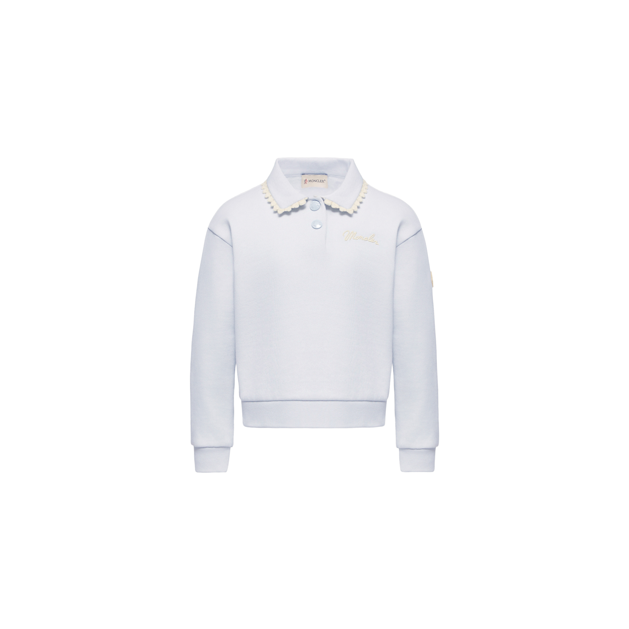 Moncler  Cotton Fleece Sweatshirt for Girls in Gray, Size: 12Y