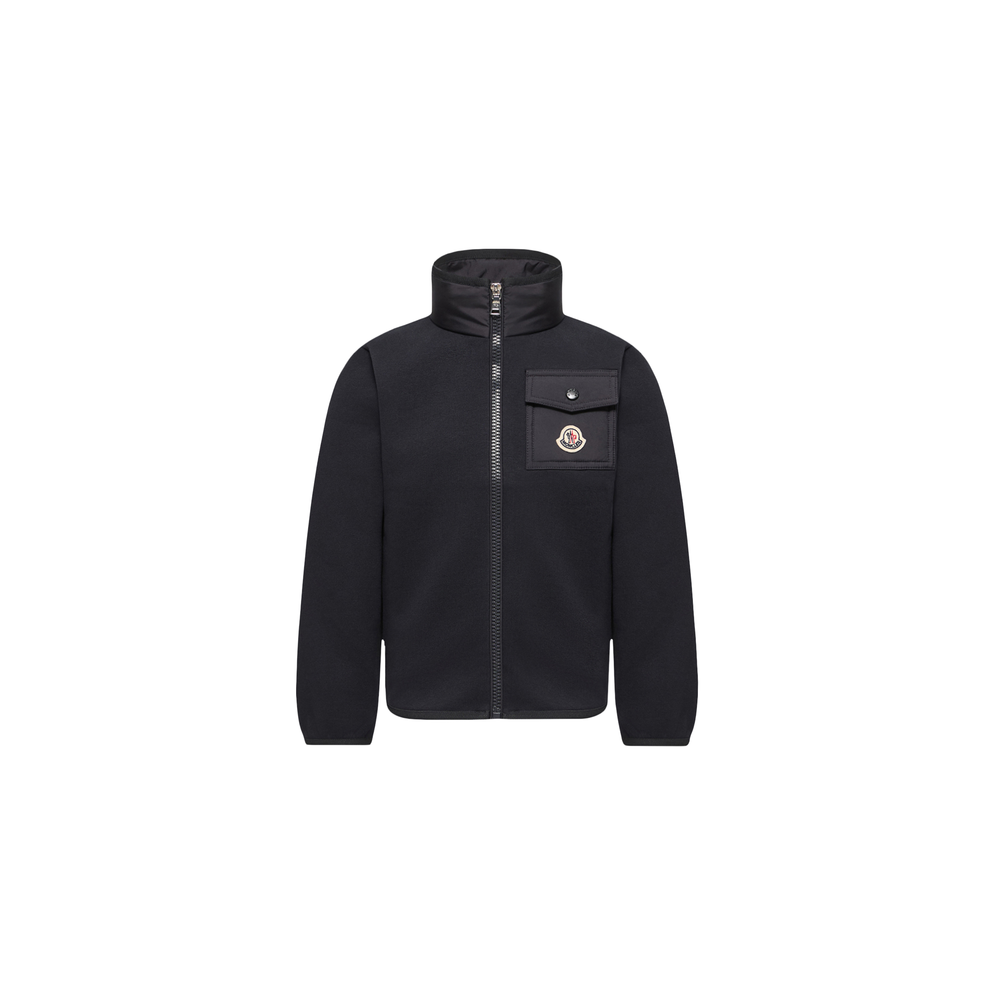Moncler Kids Boys Blue Cotton Zip-Up Sweatshirt In Navy - Image 5