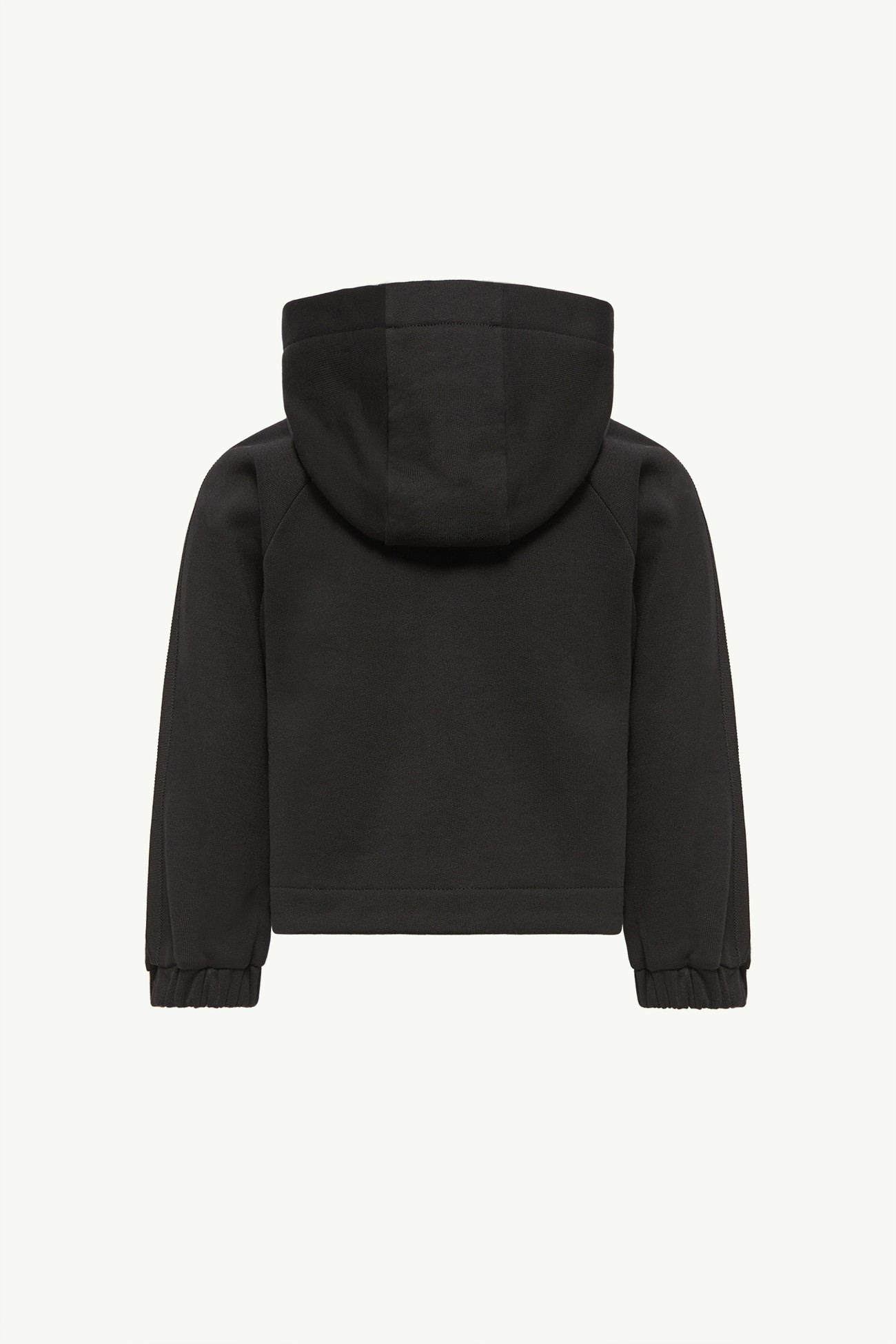 Felpa con zip e cappuccio in misto cotone Bambina Nero Moncler 3