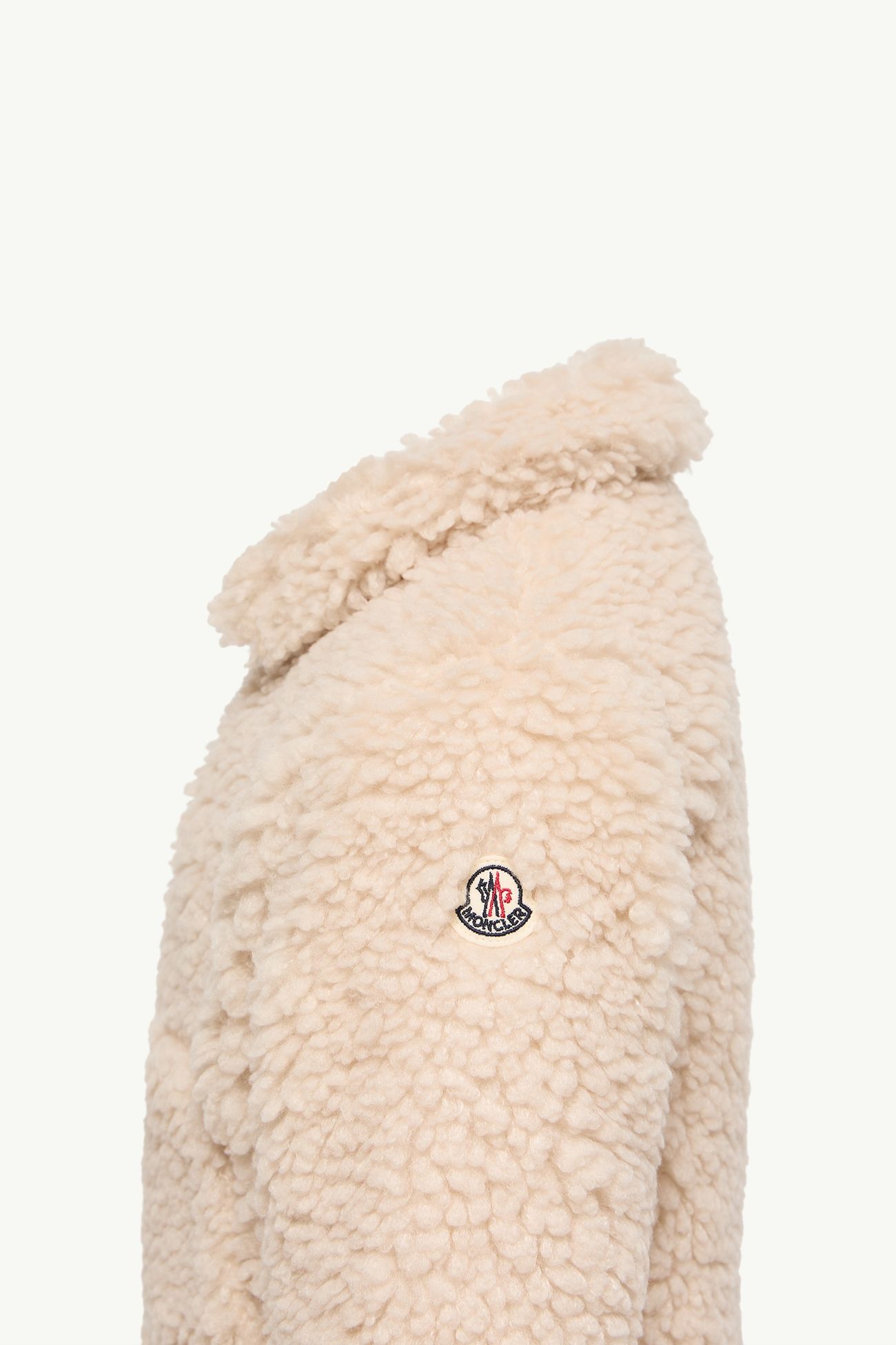 Teddy Zip-Up Sweatshirt Girl White Ivory Moncler 2