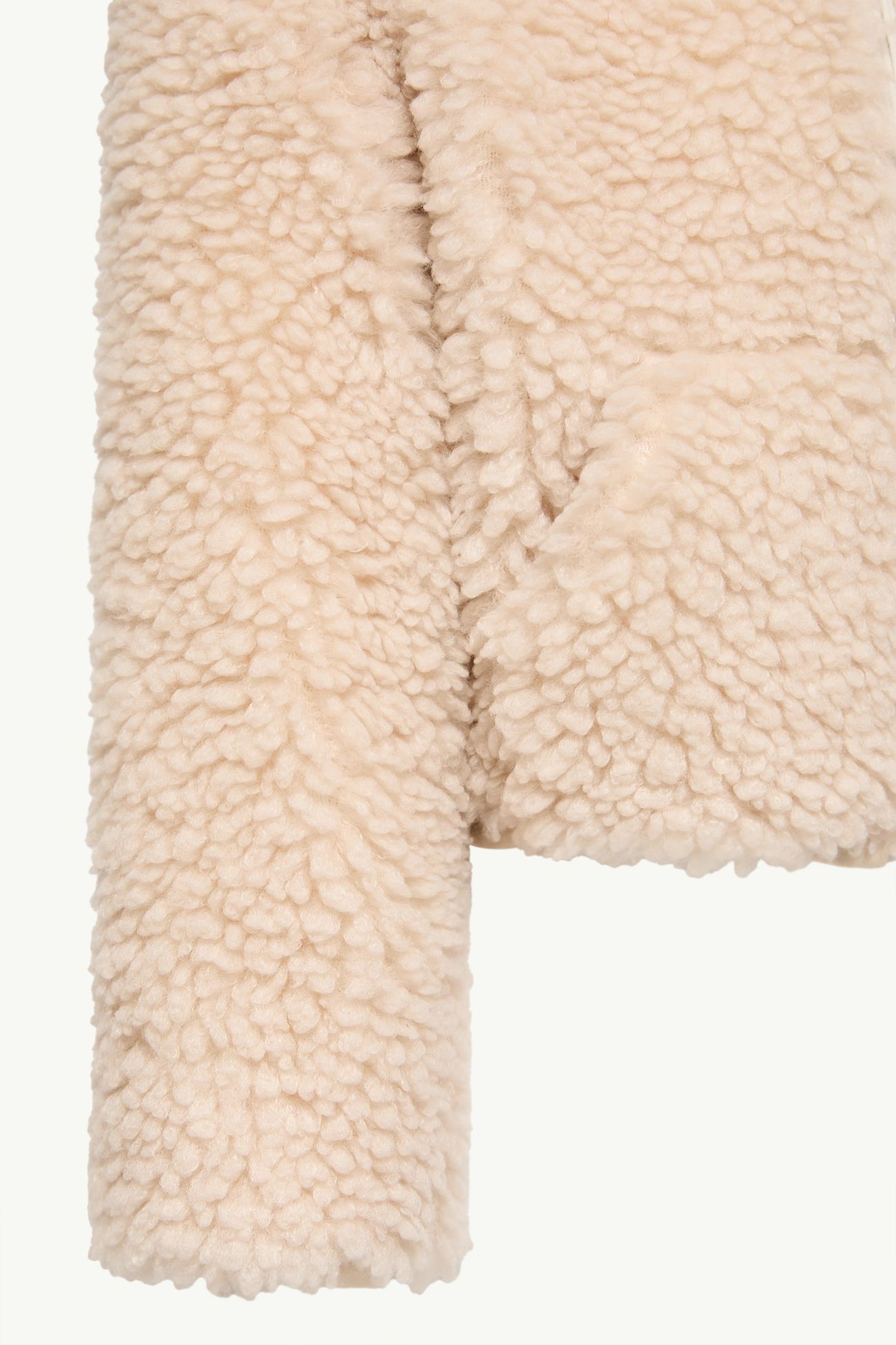 Teddy Zip-Up Sweatshirt Girl White Ivory Moncler 4