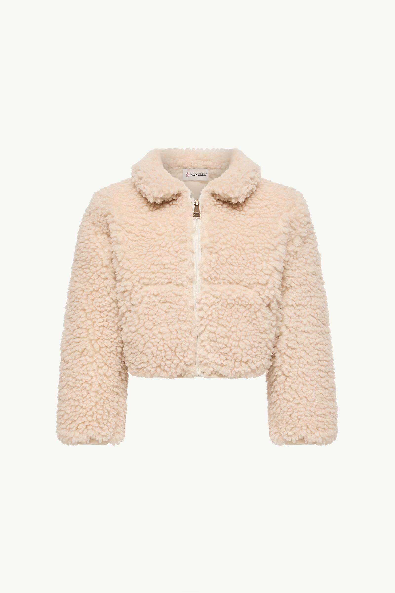Teddy Zip-Up Sweatshirt Girl White Ivory Moncler, 1 of 0