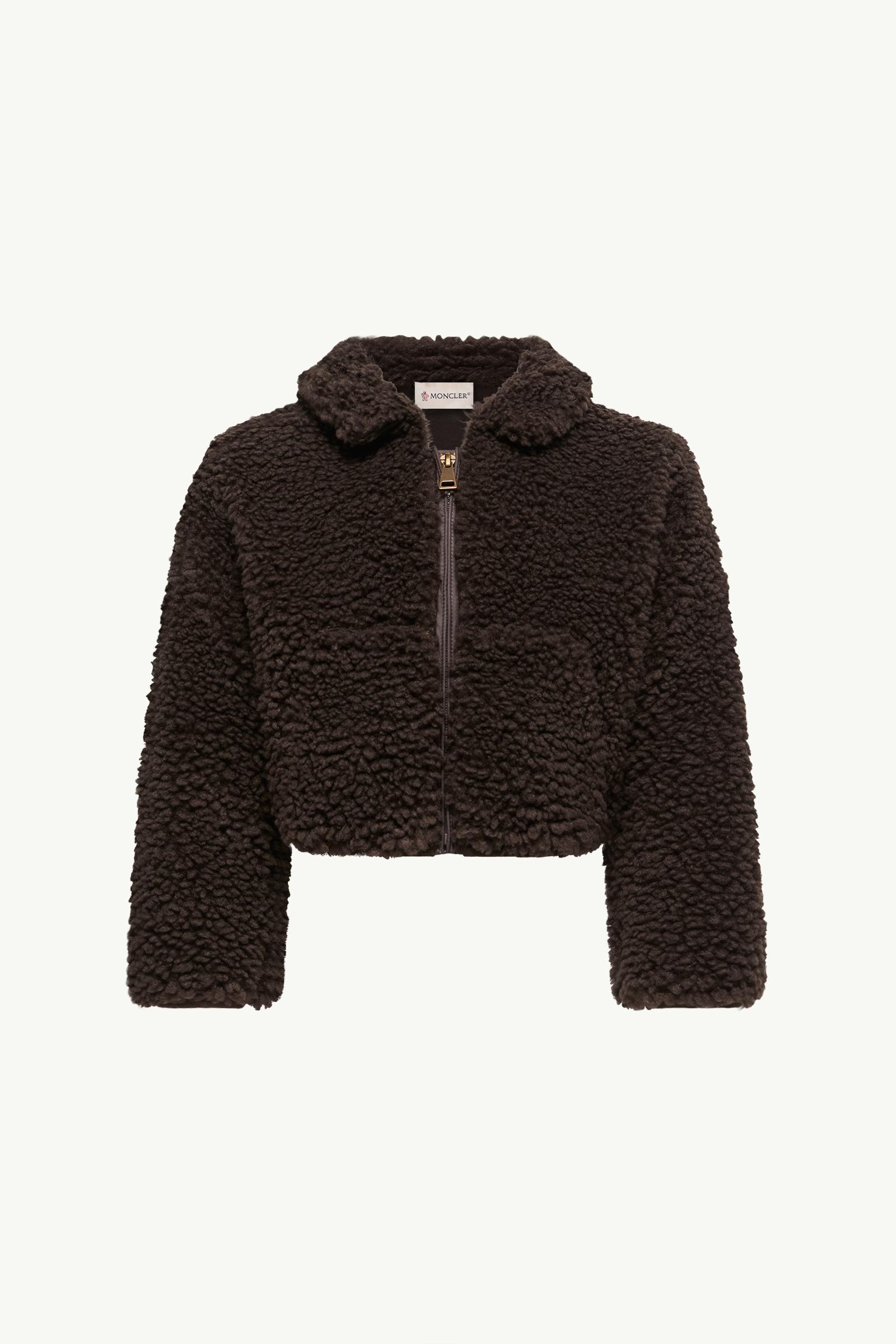 Teddy Zip-Up Sweatshirt Girl Brown Moncler, 1 of 0