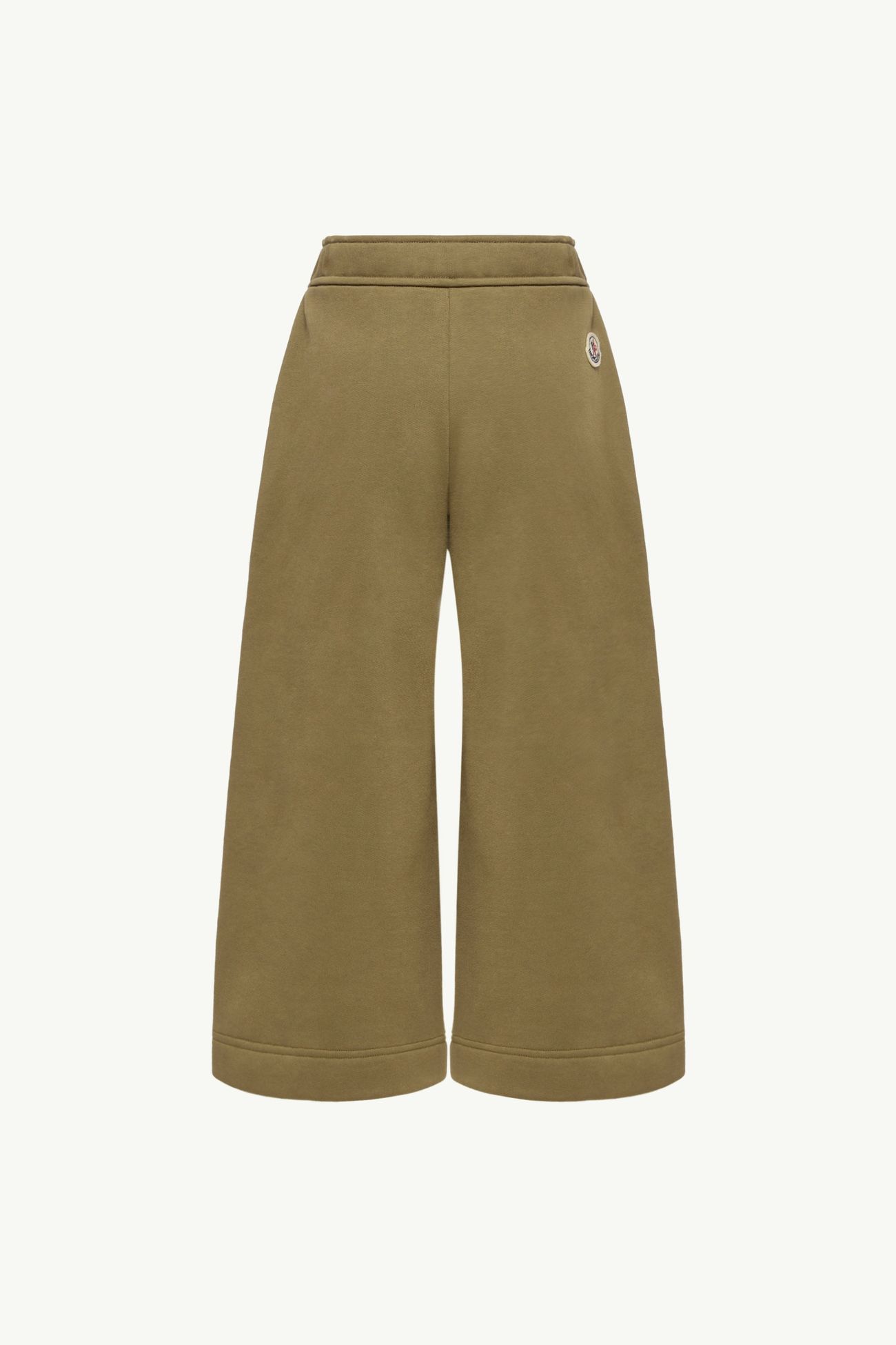 Pantalones deportivos de tejido suave de algodón Niña Verde Oliva Moncler 2