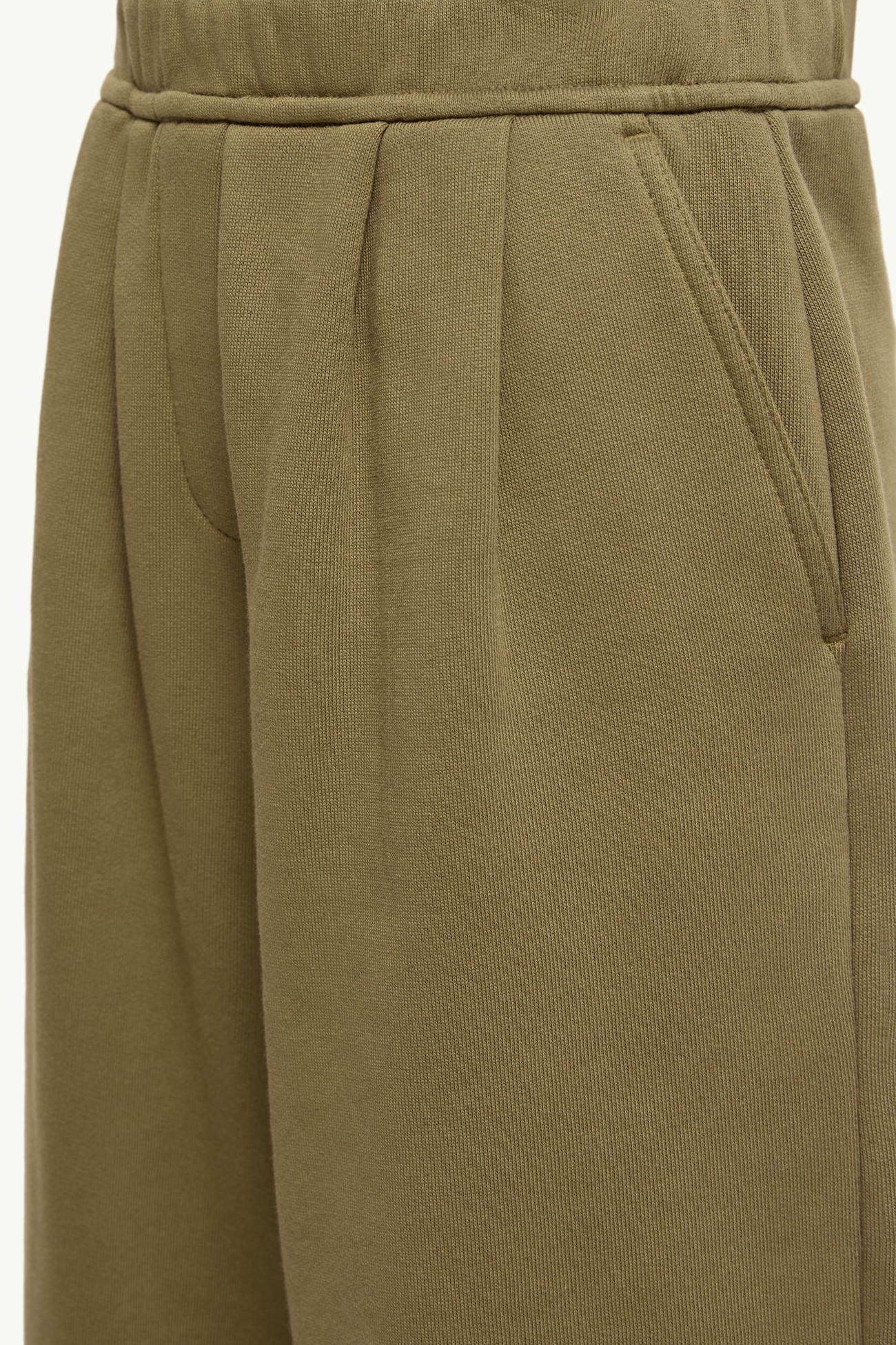 Cotton Fleece Track Pants Girl Olive Green Moncler 3