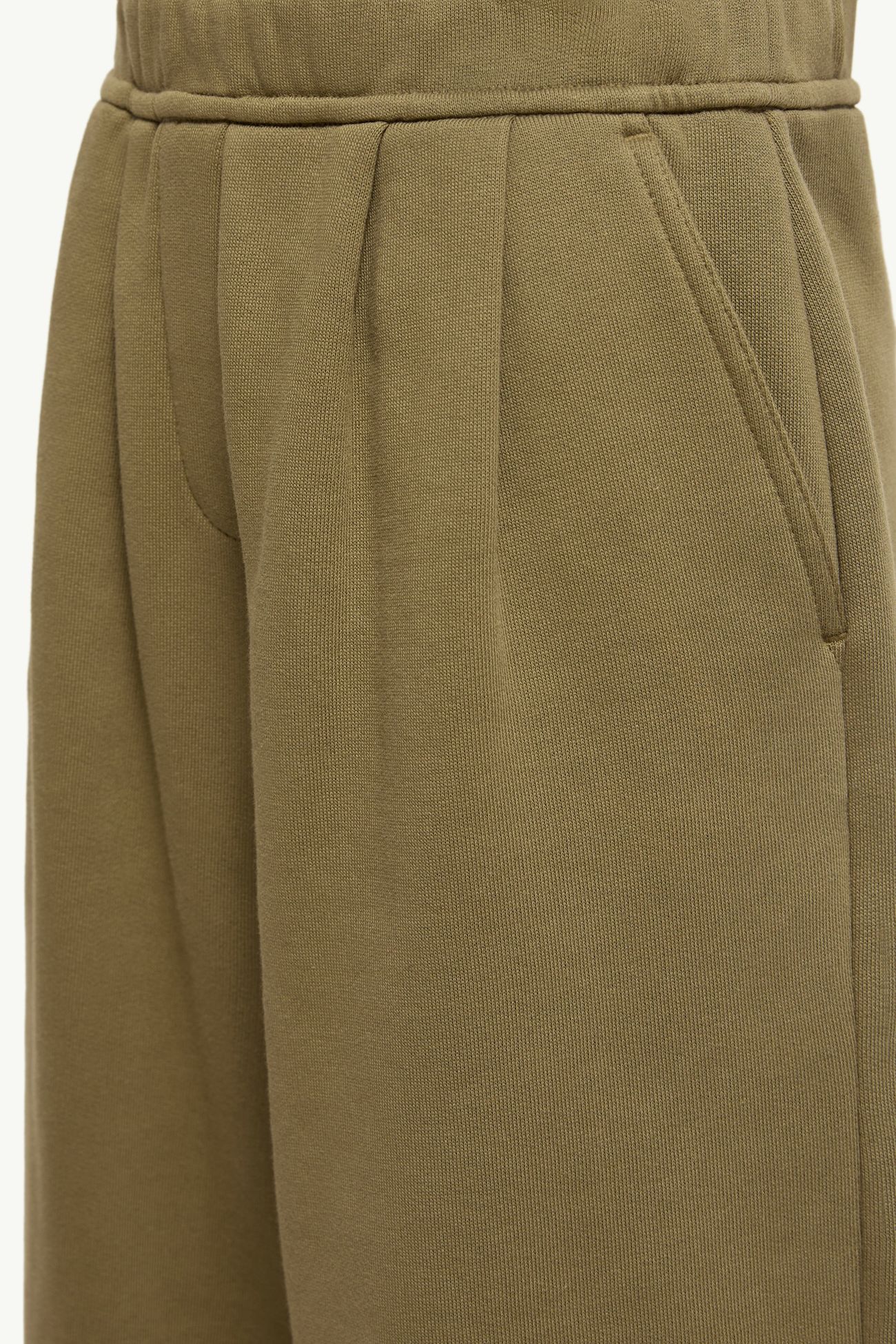 Pantalon de survêtement en molleton de coton Fille Vert Olive Moncler 3