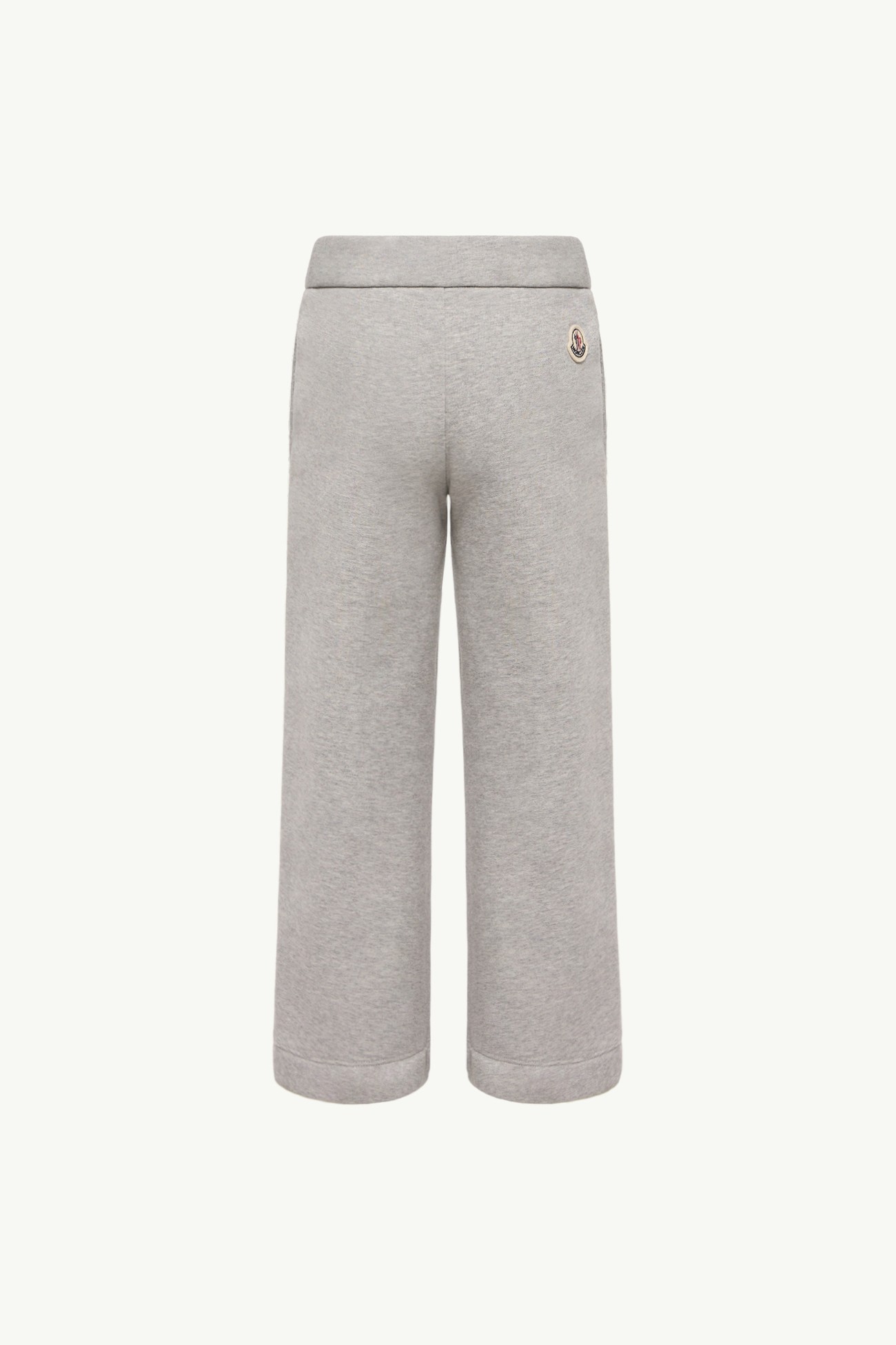 Cotton Fleece Trimmed Track Pants Girl Gray Moncler 3