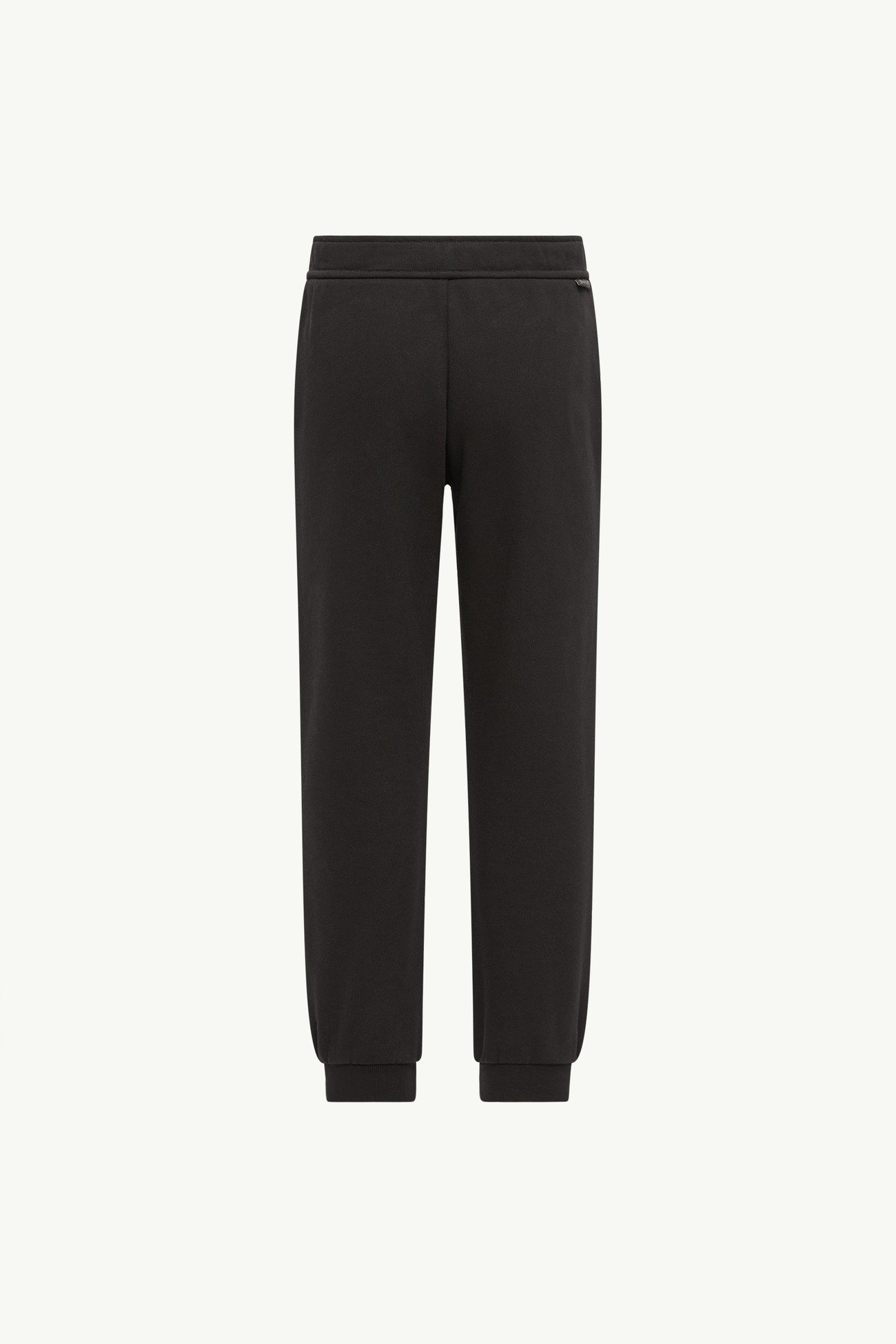 Embroidered Logo Cotton Track Pants Boy Black Moncler 3