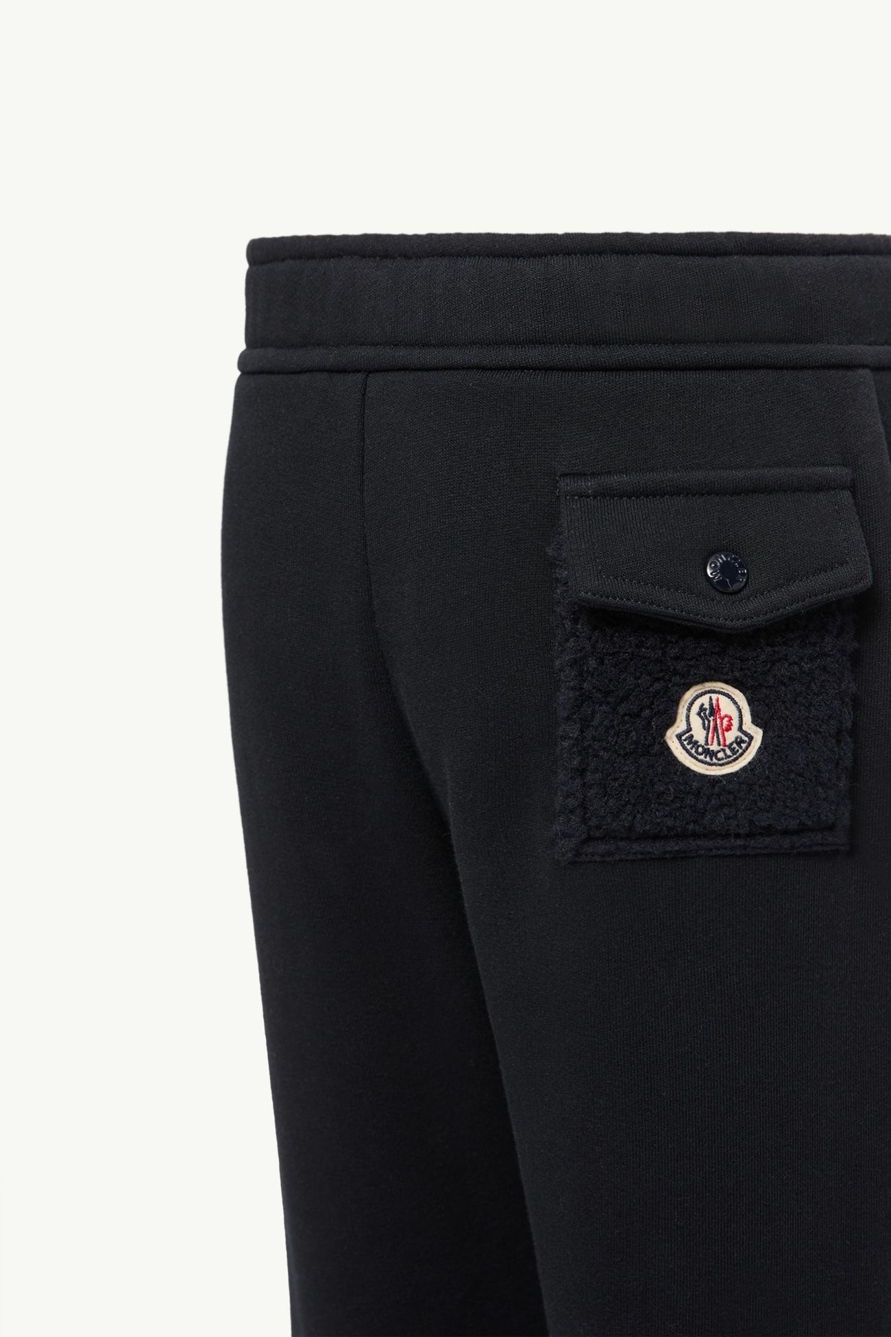 Cotton Jersey Track Pants with Teddy Pocket Boy Dark Blue Moncler 4