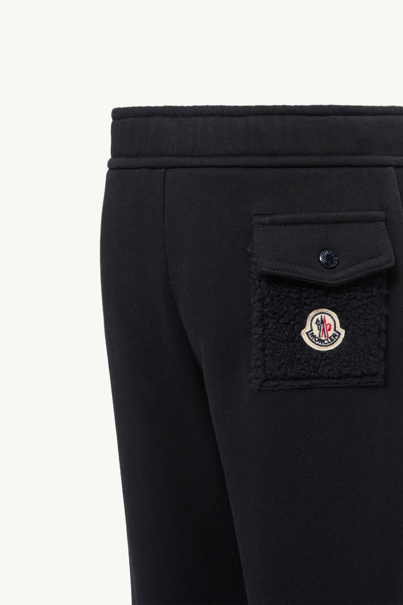 泰迪布口袋棉質針織布運動褲 男童 深藍色 Moncler 4