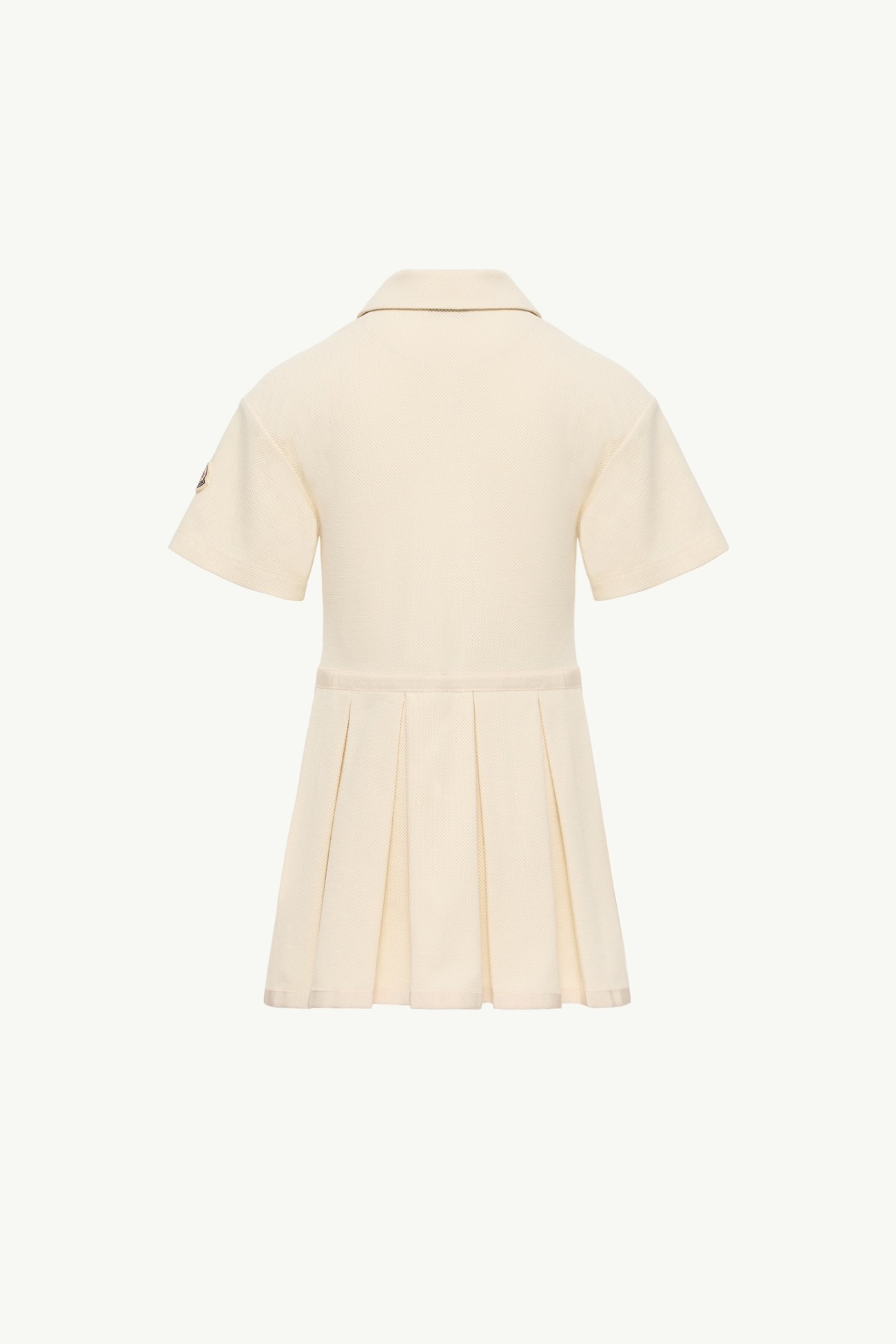 Piquet Polo Dress Girl White Ivory Moncler 3
