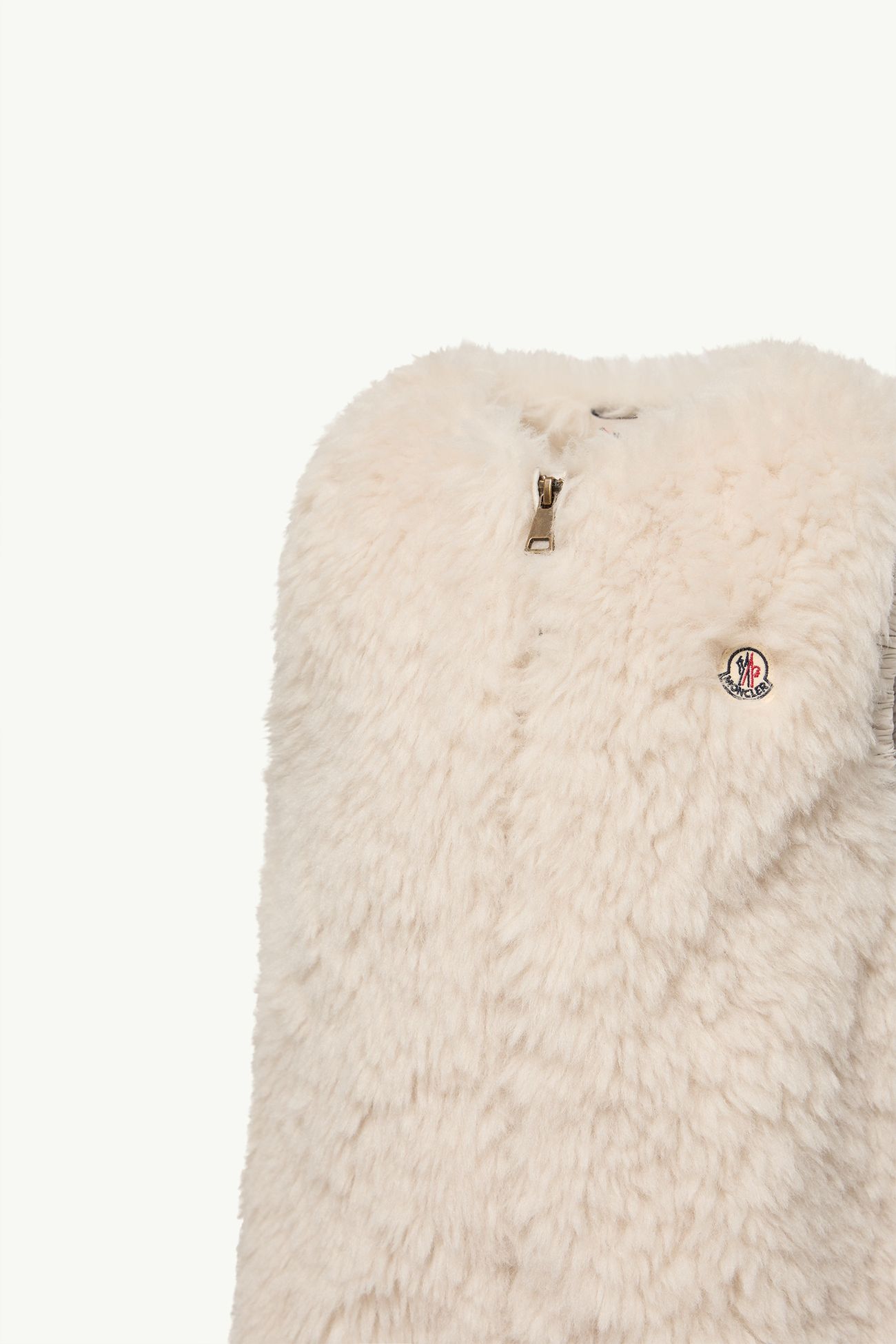 Strukturiertes Kleid mit Reißverschluss Mädchen Weiß-Elfenbein Moncler 2