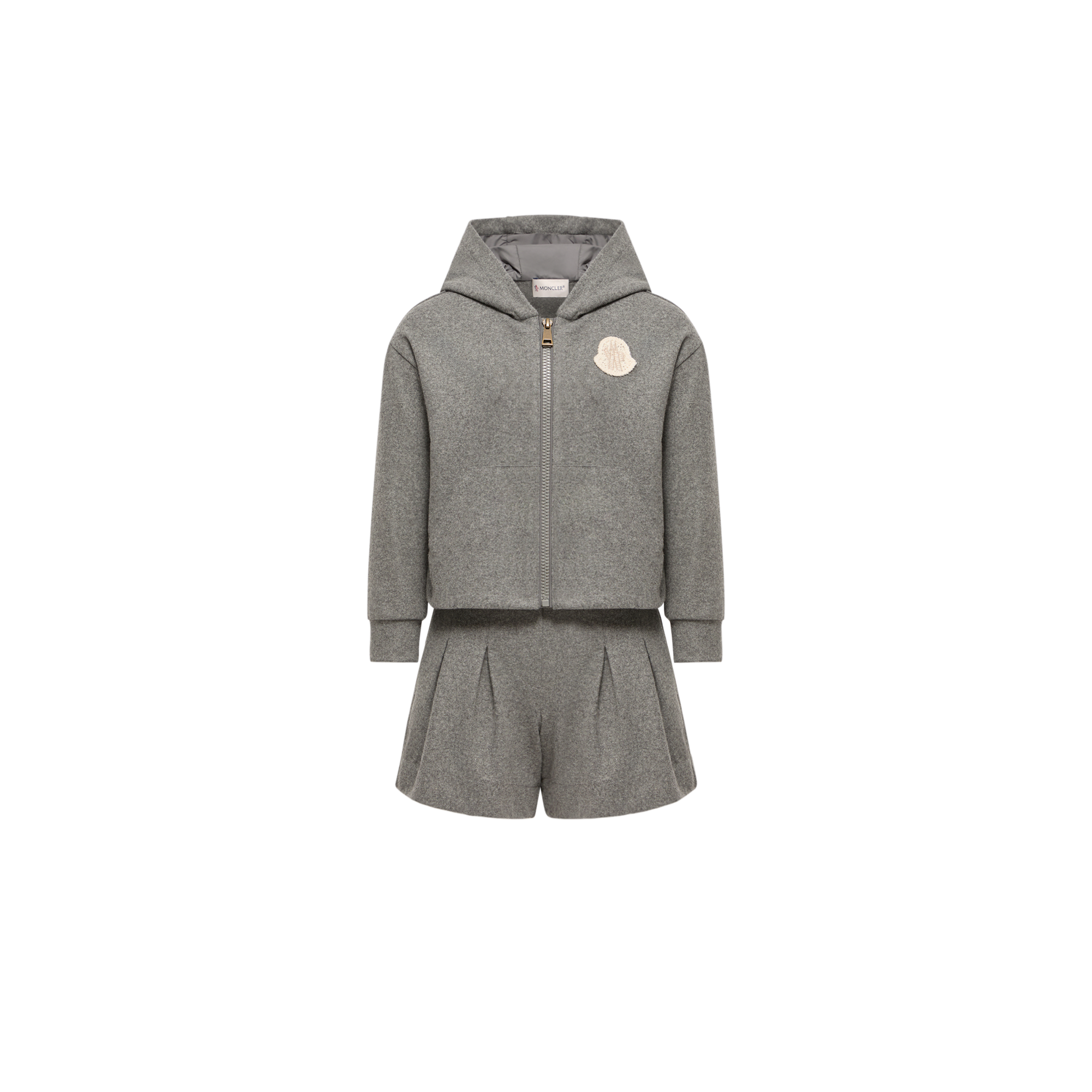 Moncler  Wool Jersey Set for Girls in Gray, Size: 12Y