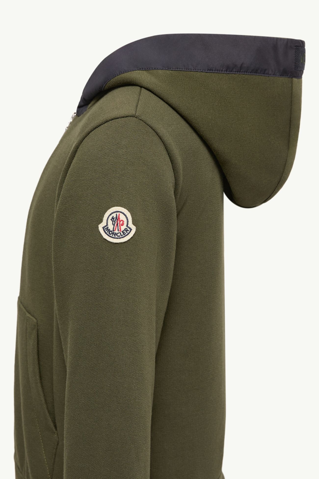 棉質抓毛標誌裝飾運動套裝 男童 橄欖綠色 Moncler 2
