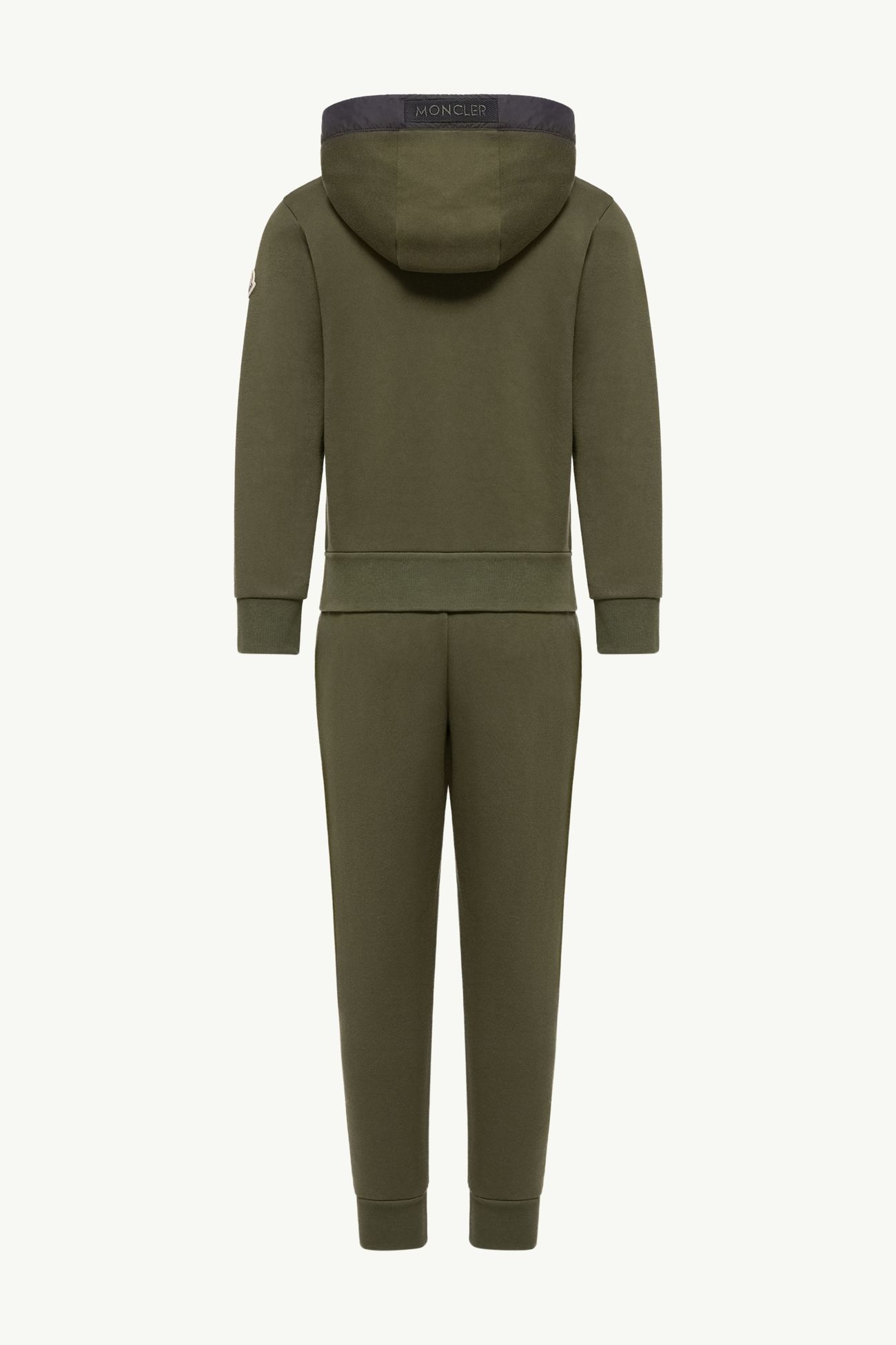 棉質抓毛標誌裝飾運動套裝 男童 橄欖綠色 Moncler 3