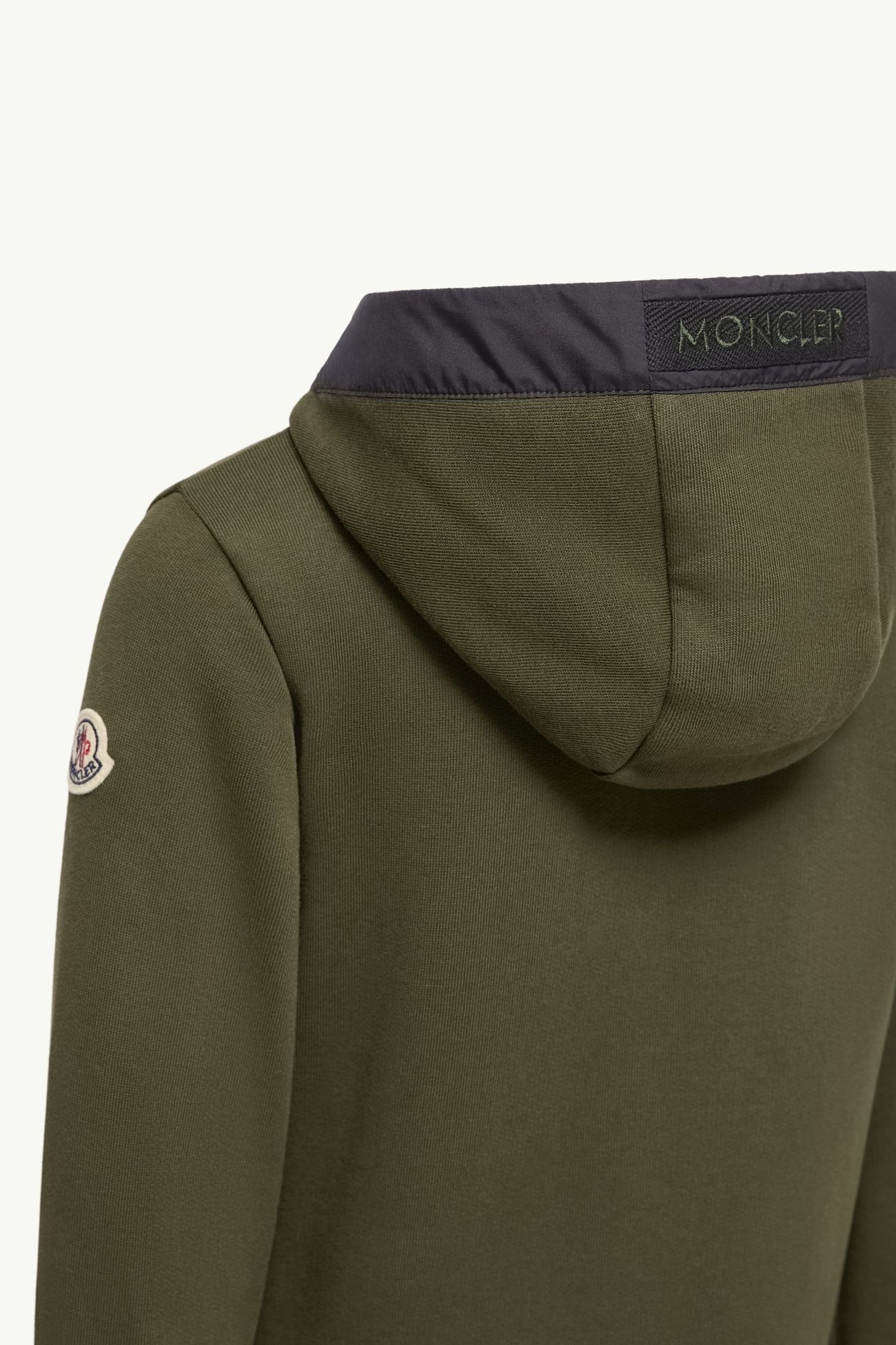 Cotton Fleece Logo Tracksuit Boy Olive Green Moncler 4