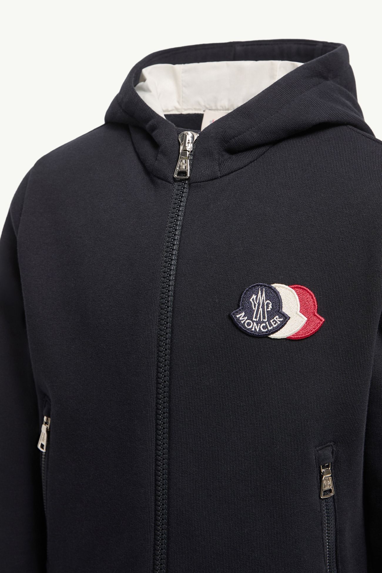 Cotton Fleece Tracksuit Boy Navy Blue Moncler 2
