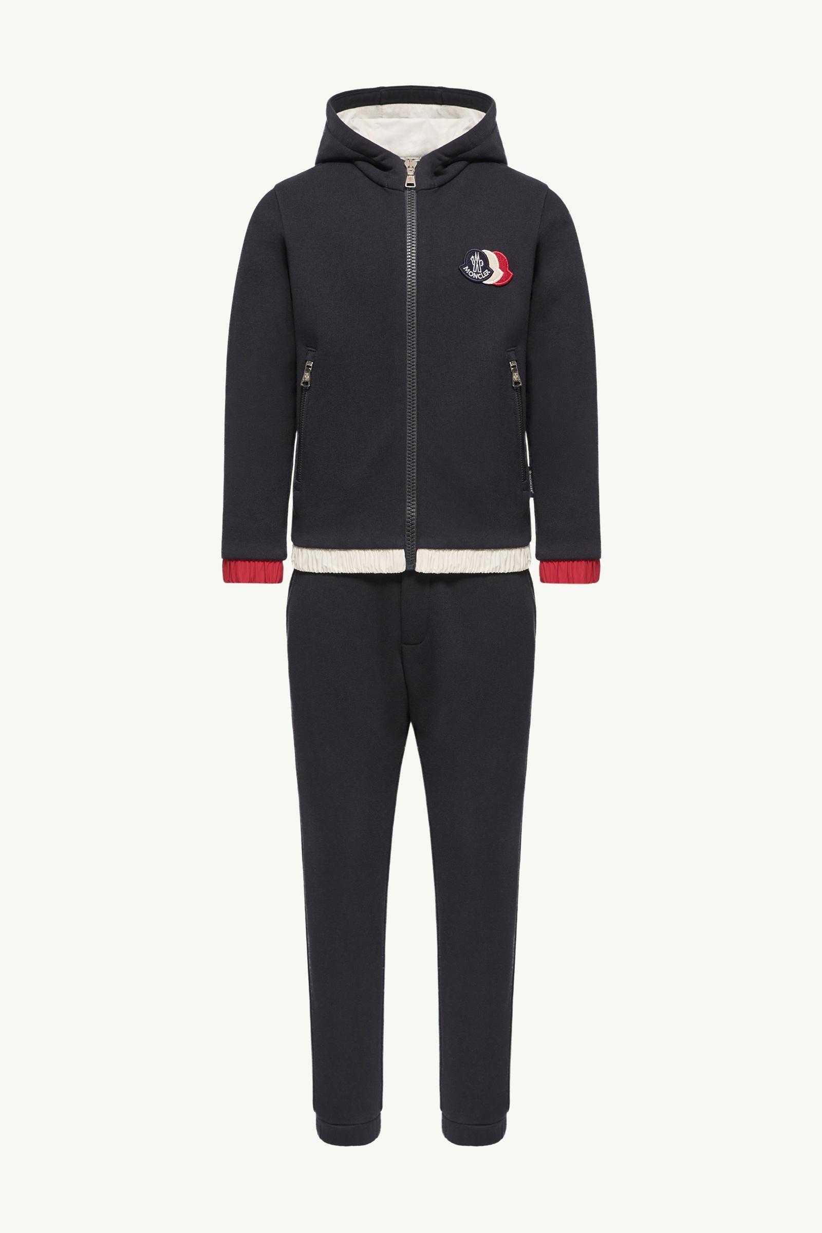 Cotton Fleece Tracksuit Boy Navy Blue Moncler, 1 of 0